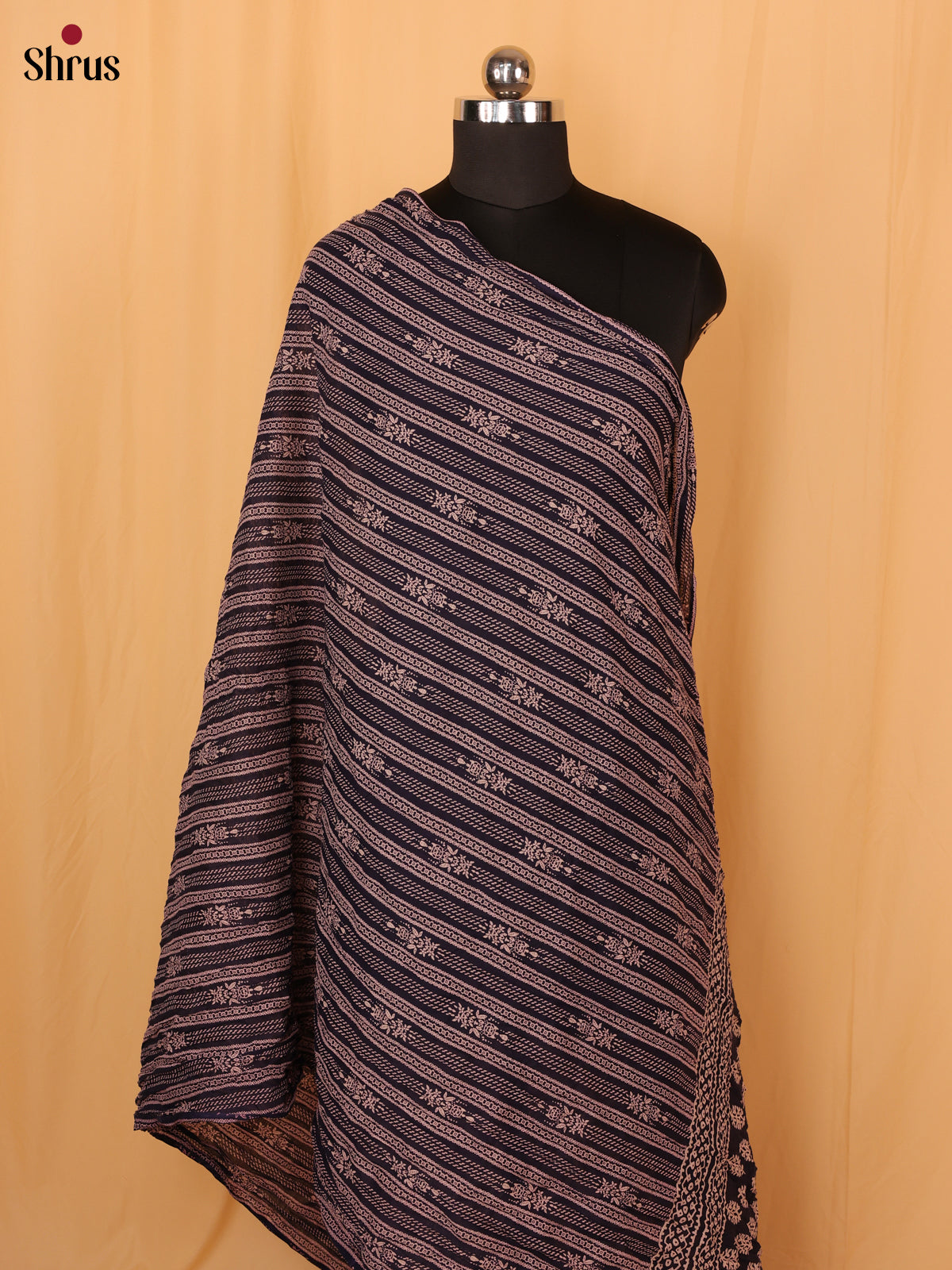 Blue Bandhani Cotton Dupatta - Shop on Shrus.com