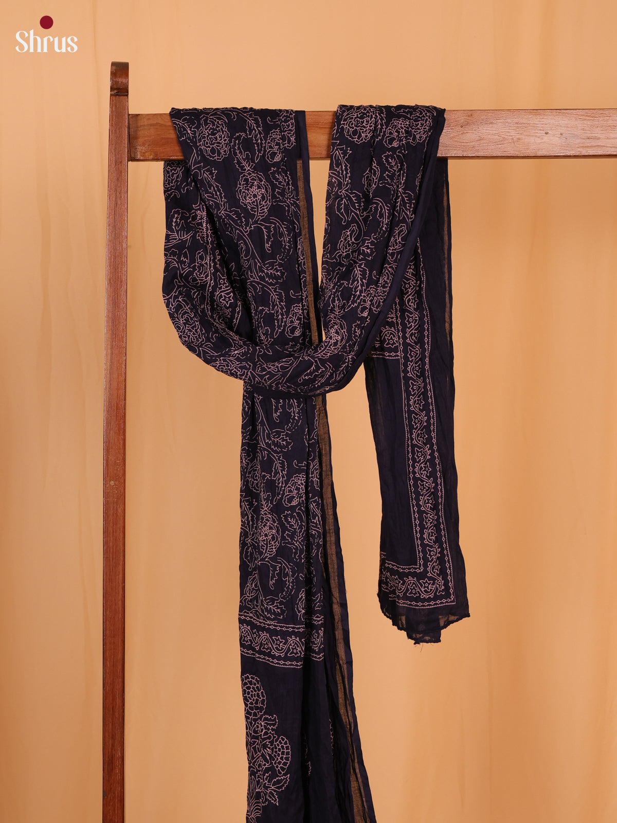 Blue Floral Print Cotton Dupatta - Shop on Shrus.com