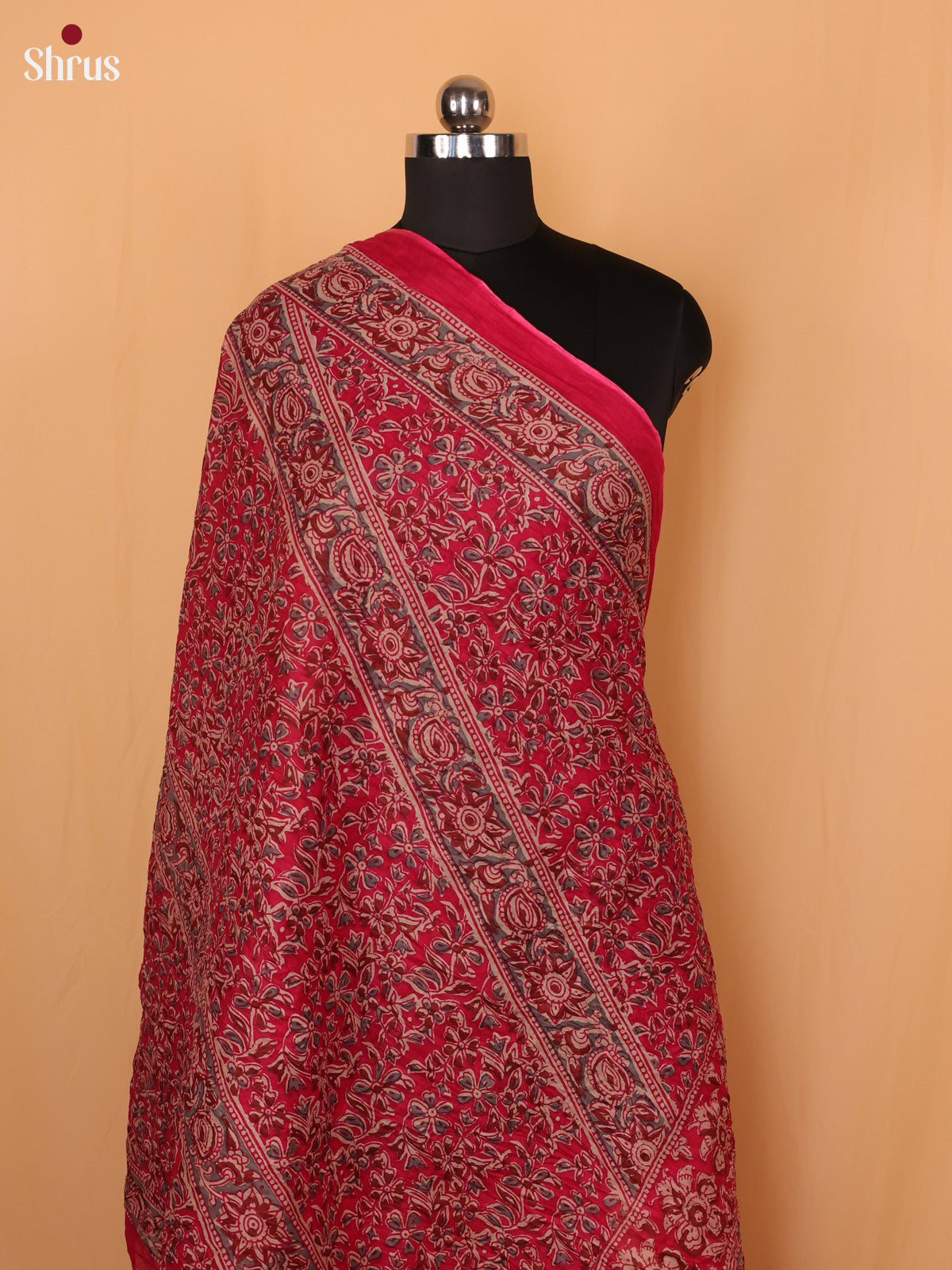 Pink Synthetic Cotton Dupatta - Shop on Shrus.com