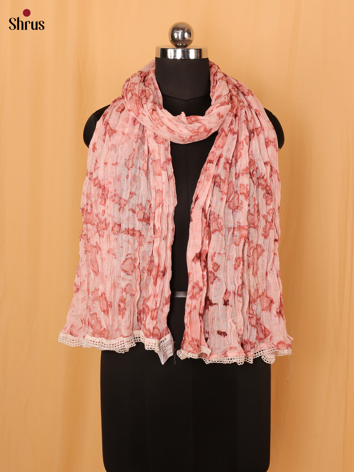Brown Shibori Cotton Dupatta - MCL21175 - Shop on Shrus.com