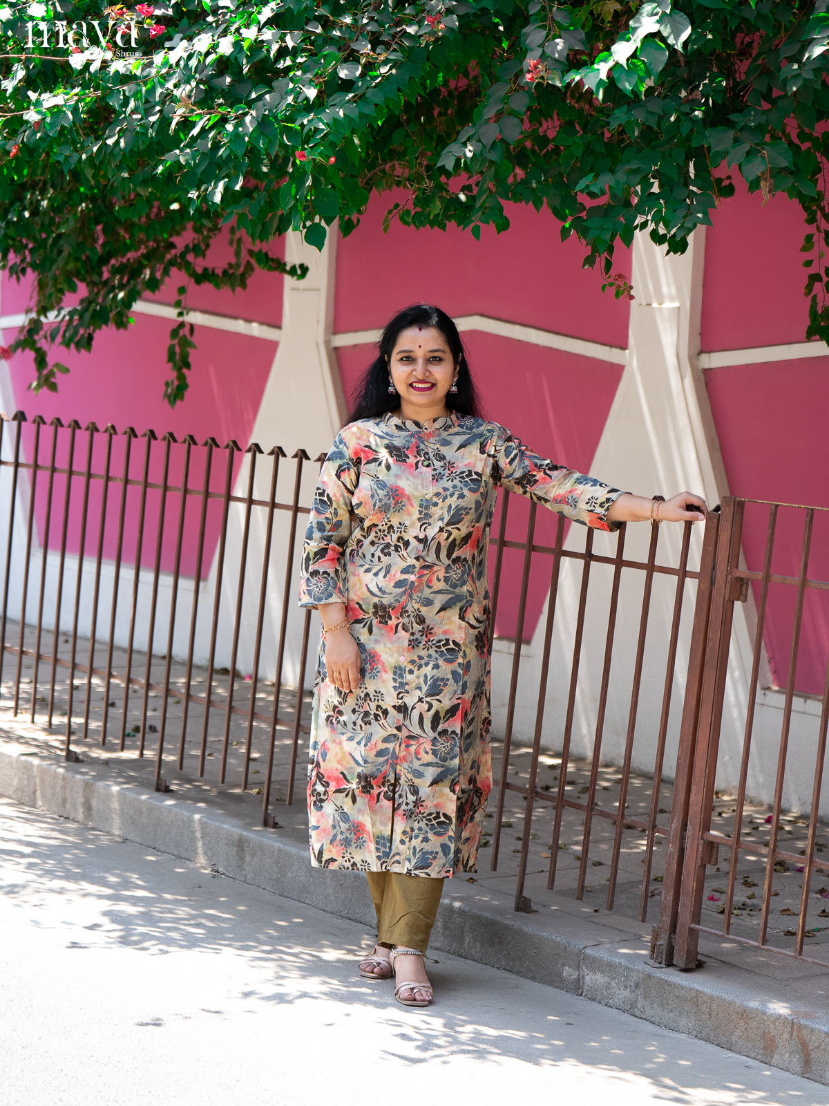 Multi Floral Printed colour Rayon Kurti - Shop on Shrus.com