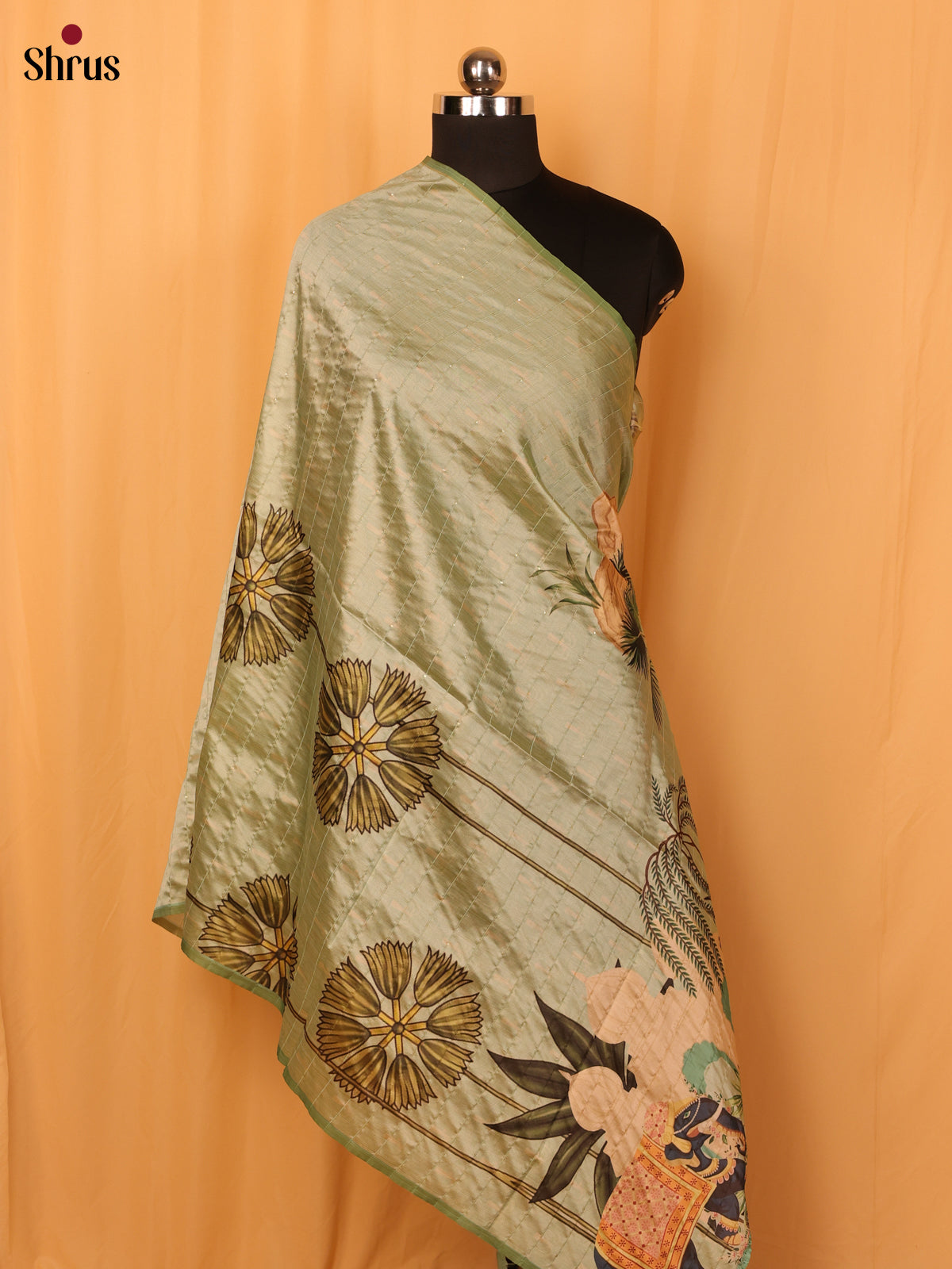 11A Multi colour Digital Print Semi Silk Dupatta - MCL28086 - Shop on Shrus.com