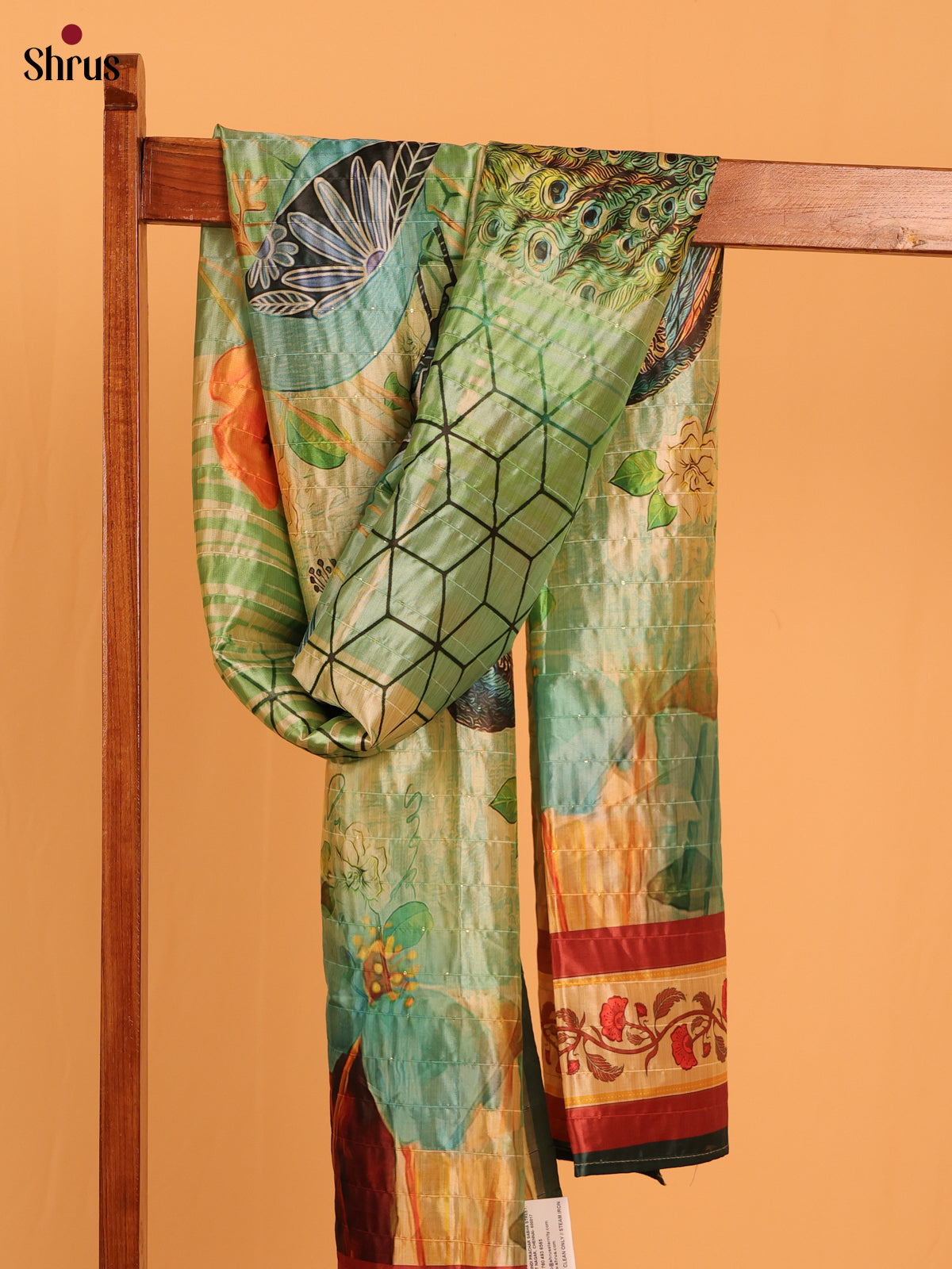 Multi colour Digital Print Semi Silk Dupatta - MCL28115 - Shop on Shrus.com