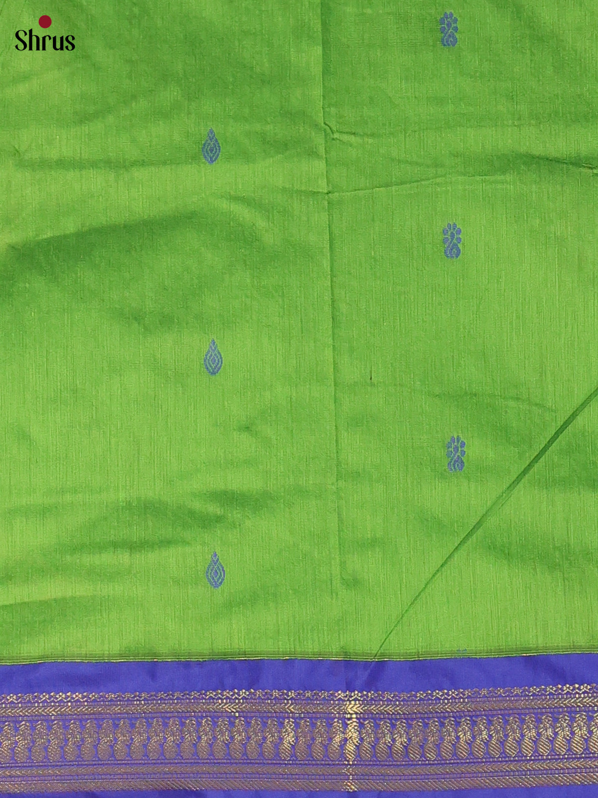 Green & Blue - Kalyani Cotton unstitched Top & Dupatta - MDA10001 - Shop on Shrus.com