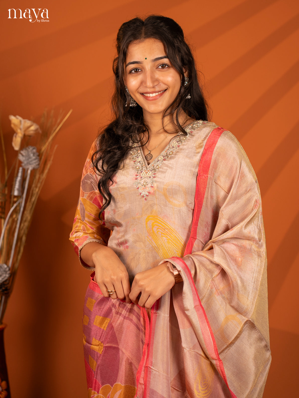 Embroidered Rayon 3Pc Purple Salwar Suit- Top, Bottom & Dupatta - Shop on Shrus.com