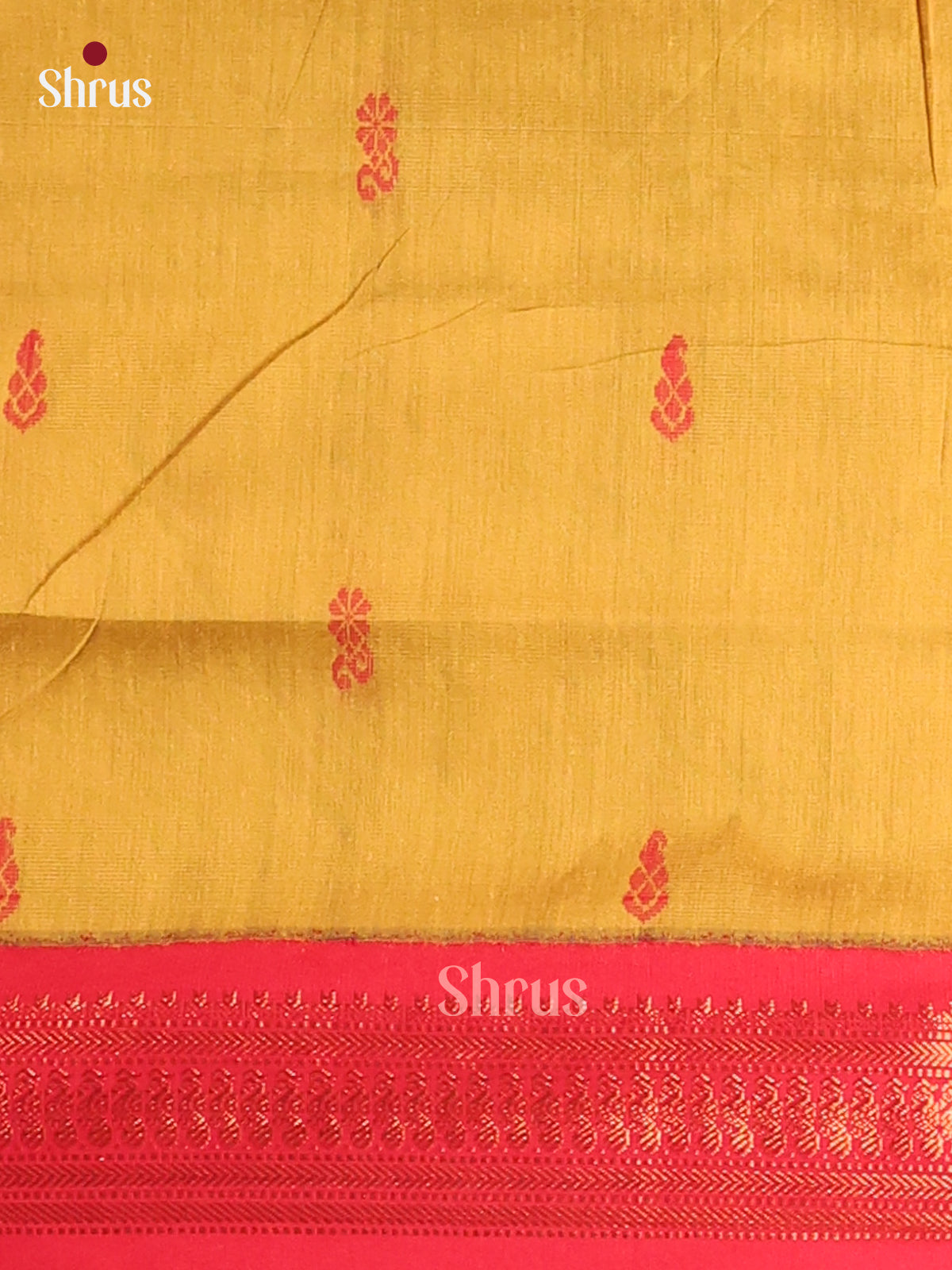Mustard & Maroon Kalyani Cotton Unstitched Top & Dupatta - MDA22001 - Shop on Shrus.com