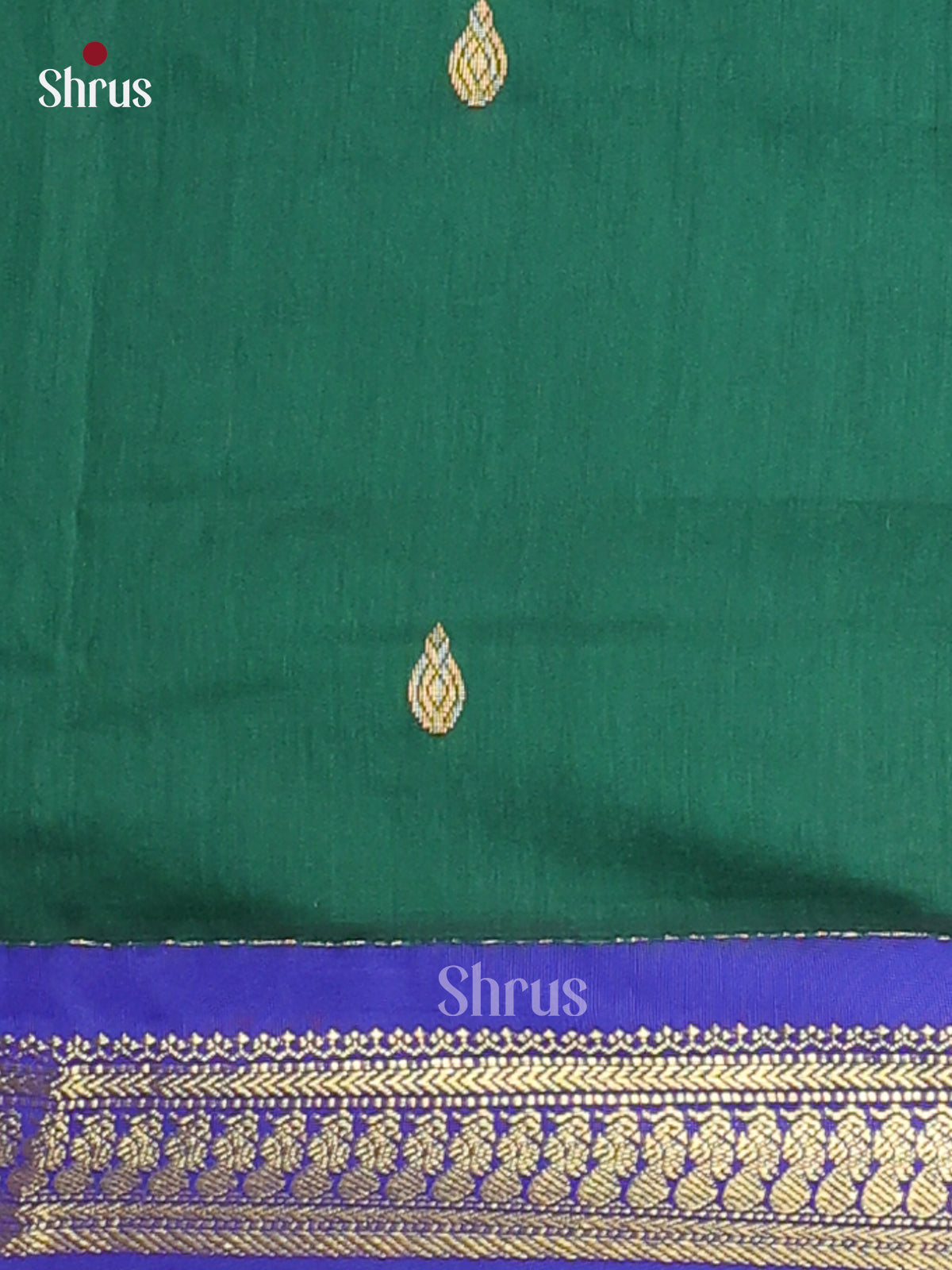 Green & Blue Kalyani Cotton Unstitched Top & Dupatta- MDA22011 - Shop on Shrus.com