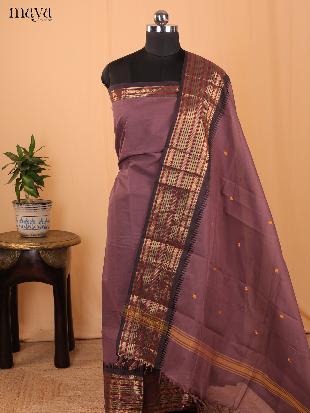 Onion Peel - chettinad top & dupatta combo