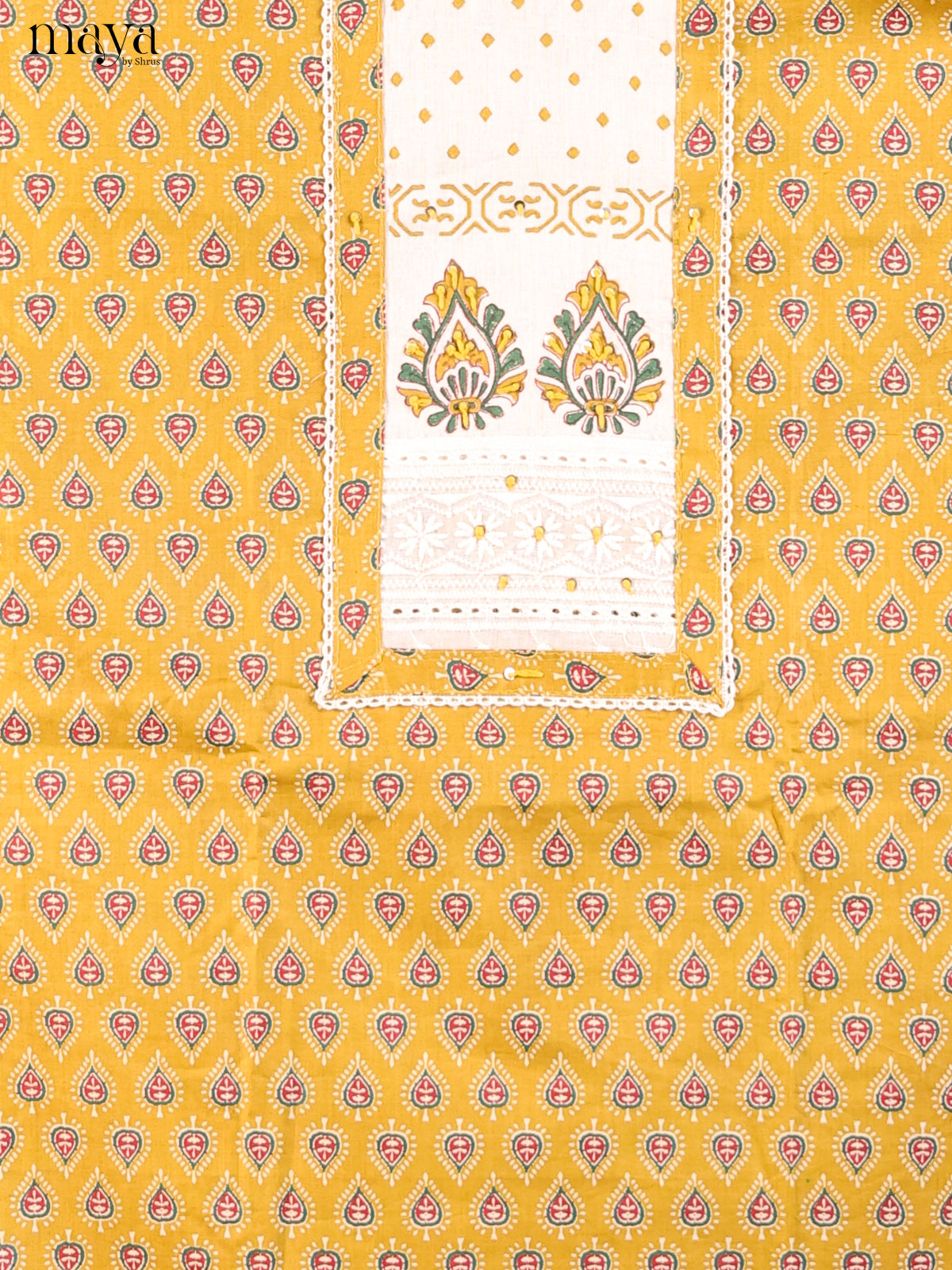 Yellow & White - Cotton salwar