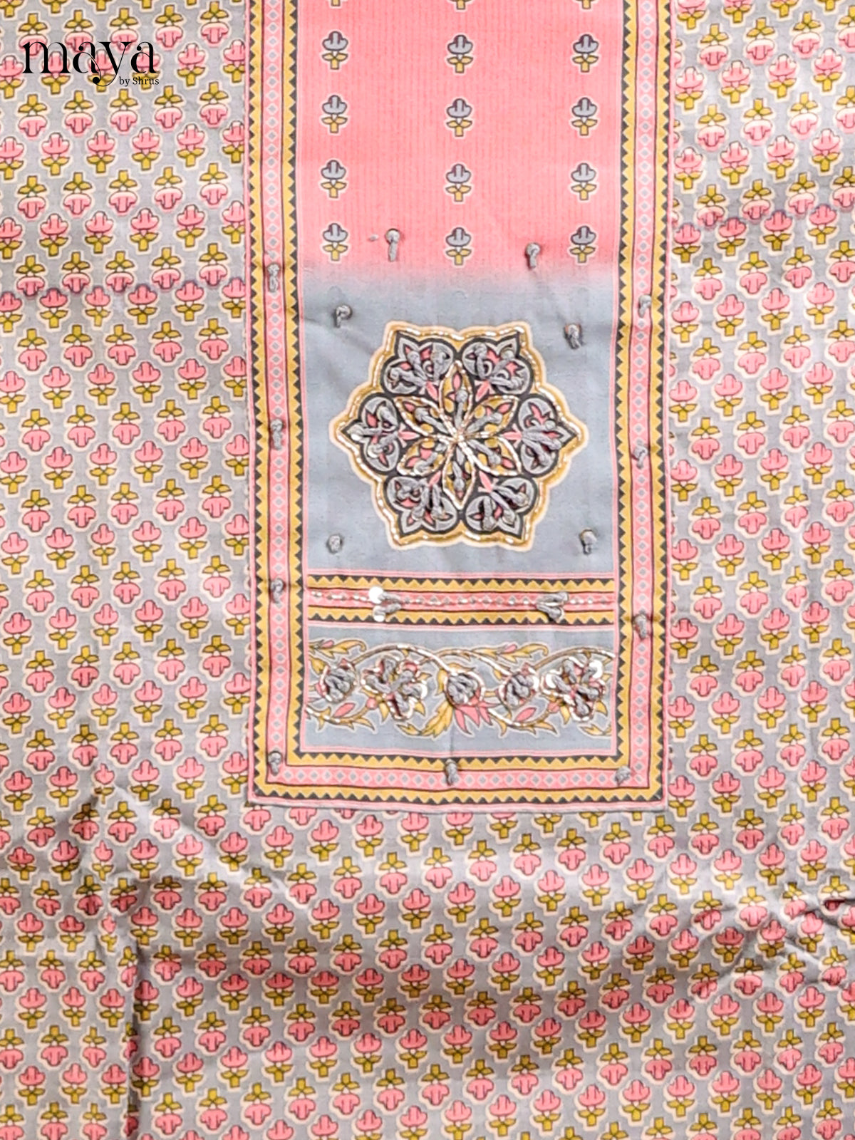 Grey & Pink - MDD21018 - Cotton salwar