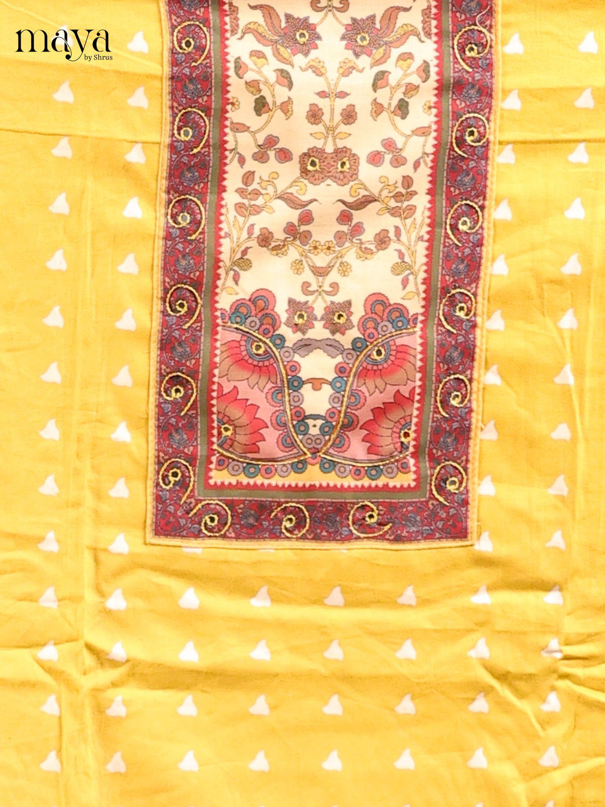 Yellow & Cream - MDD21049 - Cotton salwar
