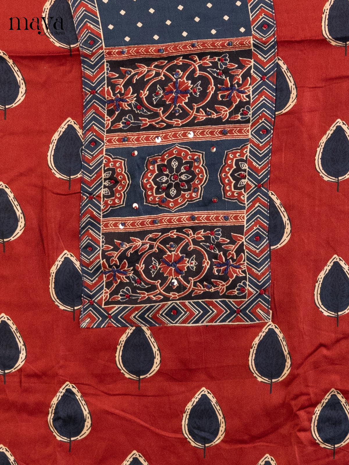 Red & Blue- Cotton salwar