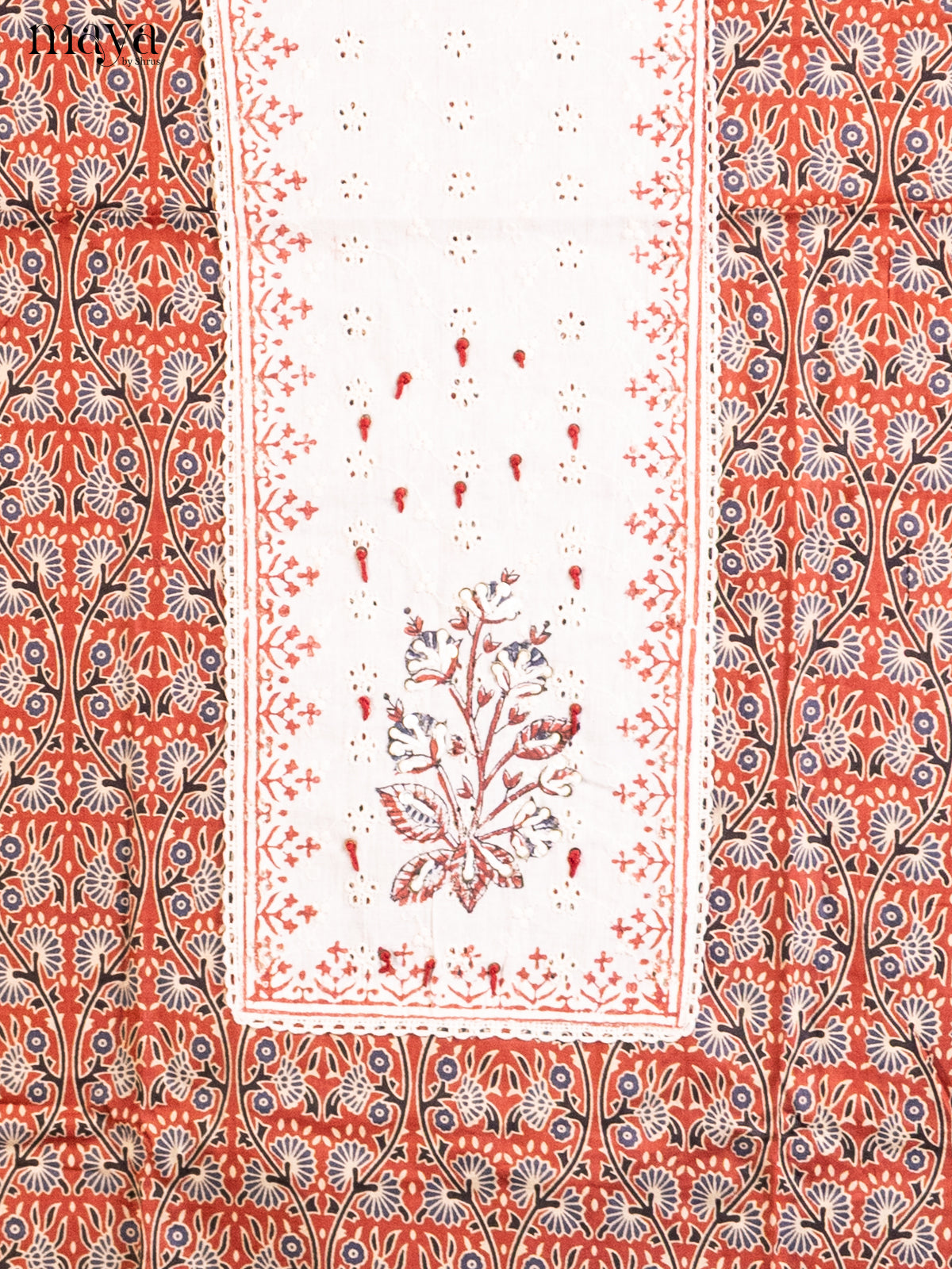Rust & Cream- Cotton salwar