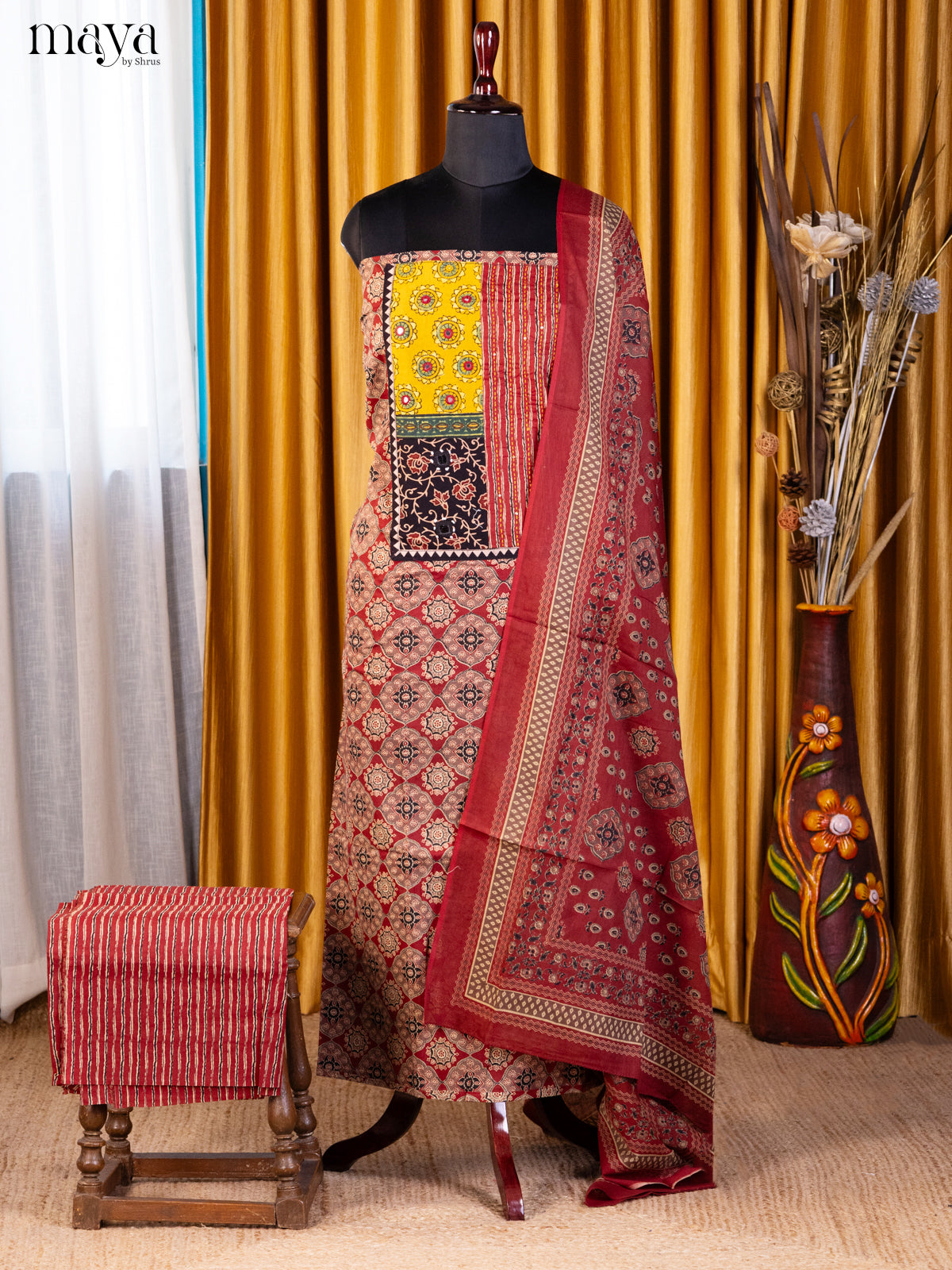 Red- Cotton salwar