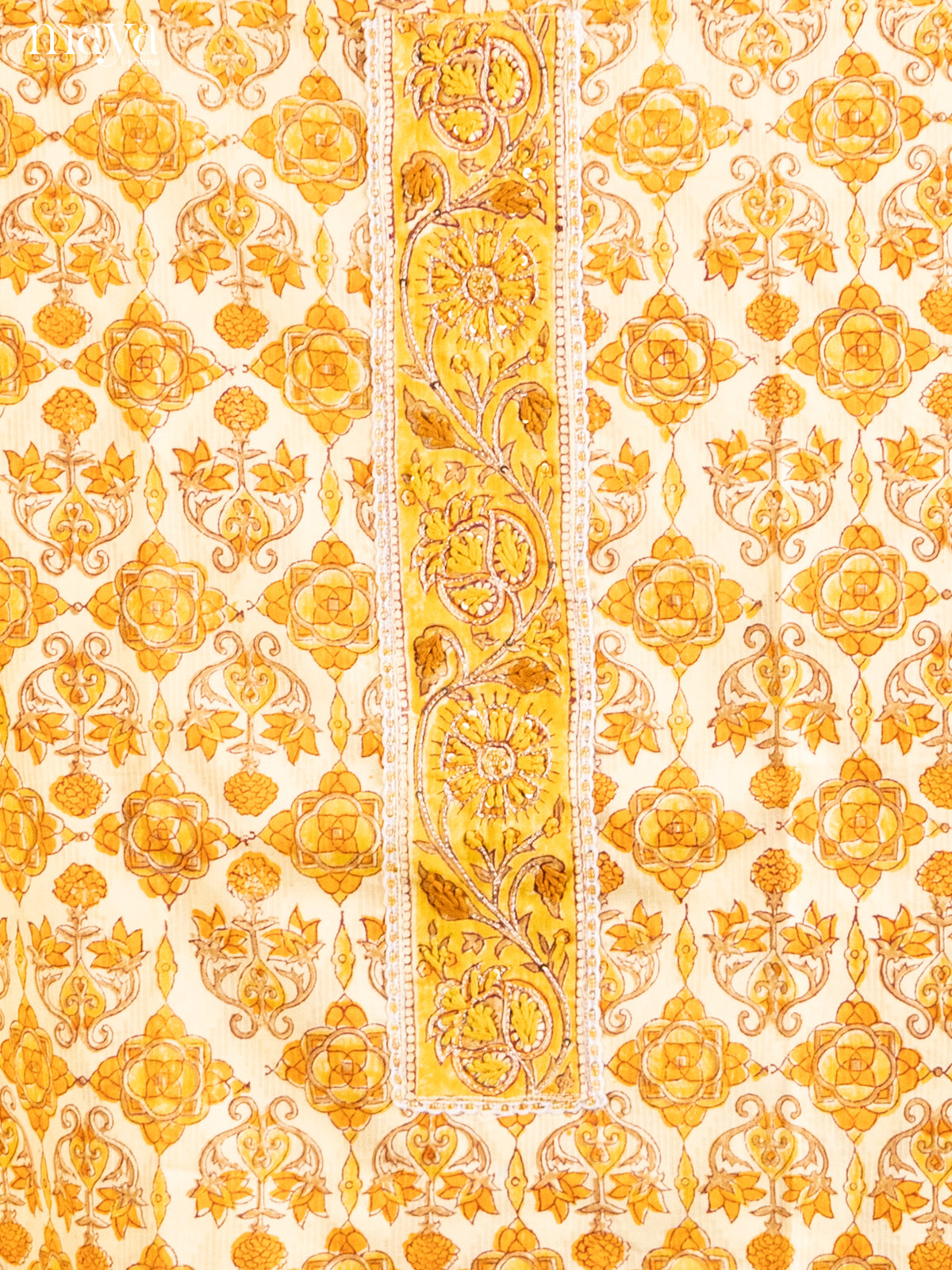 Yellow & Cream - Cotton salwar