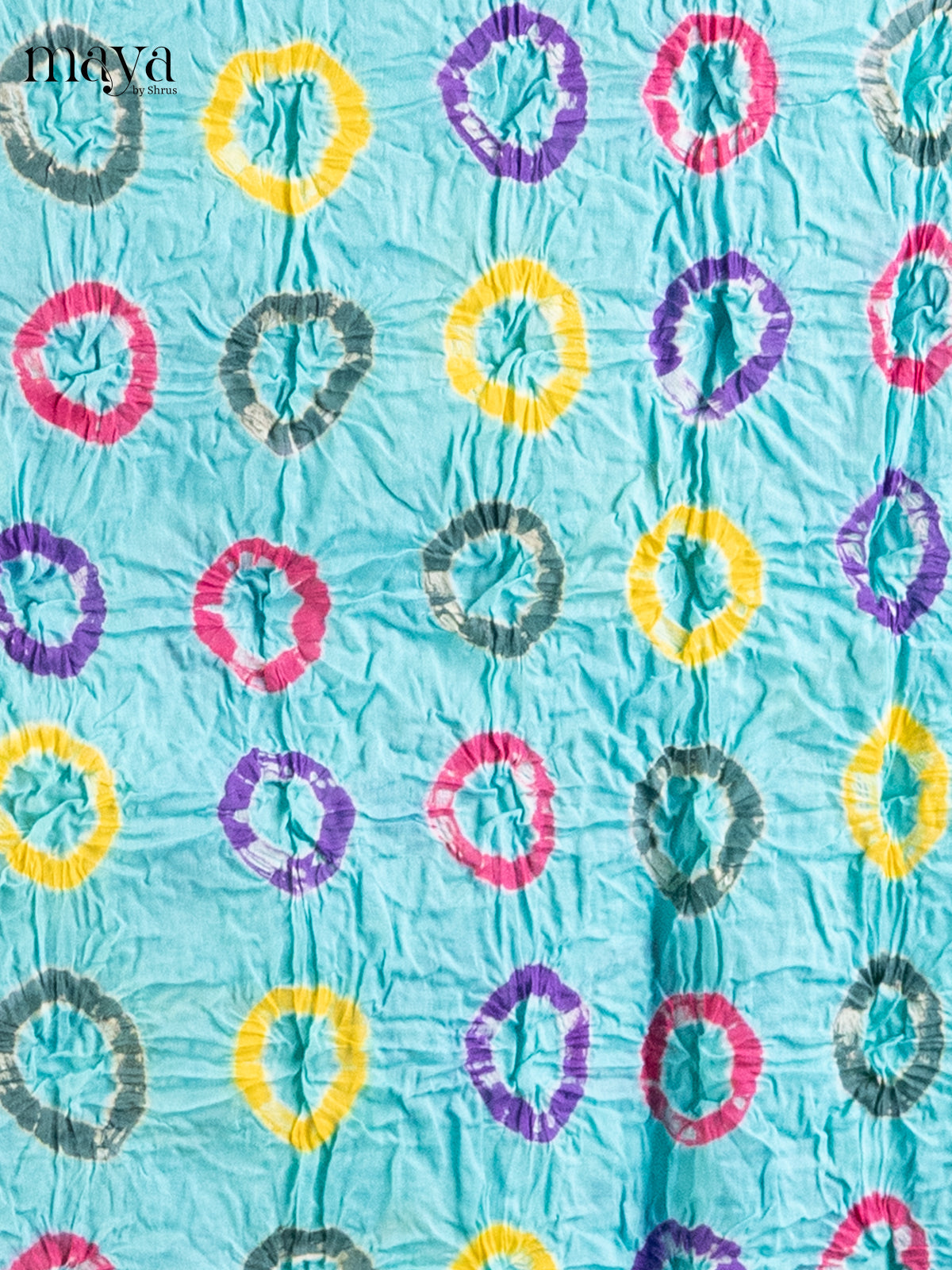 Teal & Peach - Bandhini salwar Unstitch
