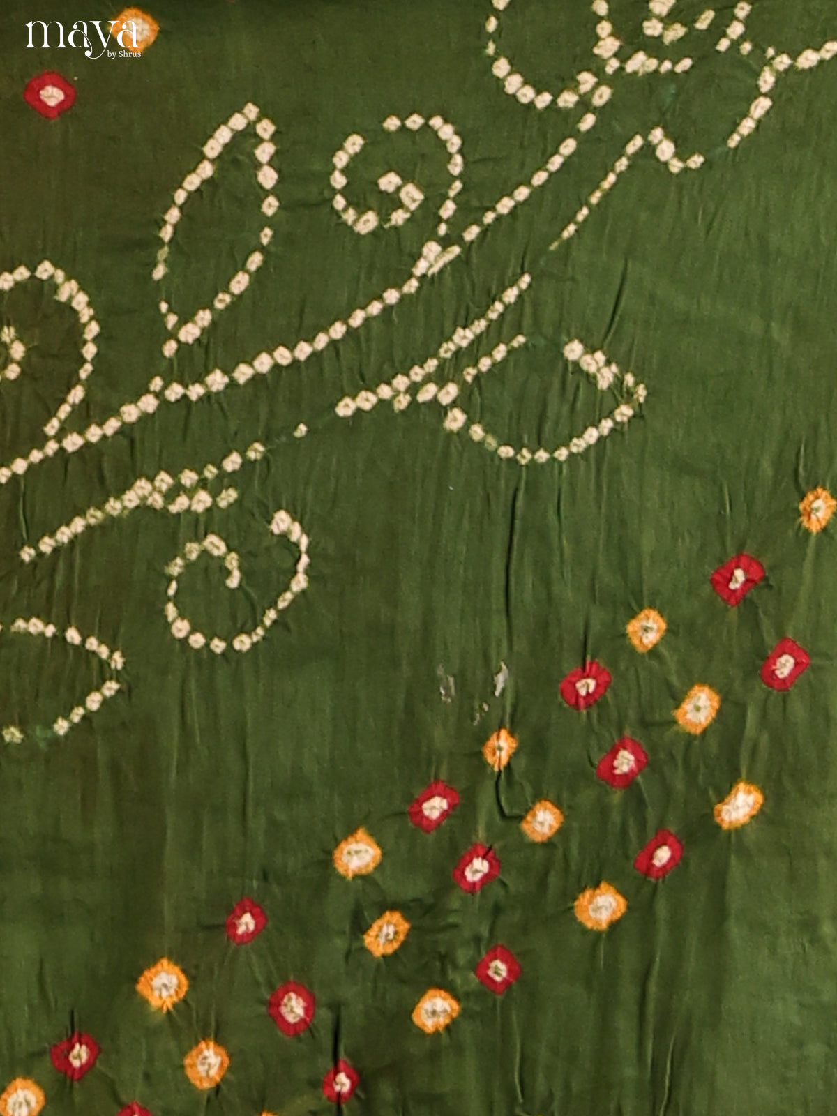 Green & Maroon - Bandhini salwar Unstitch