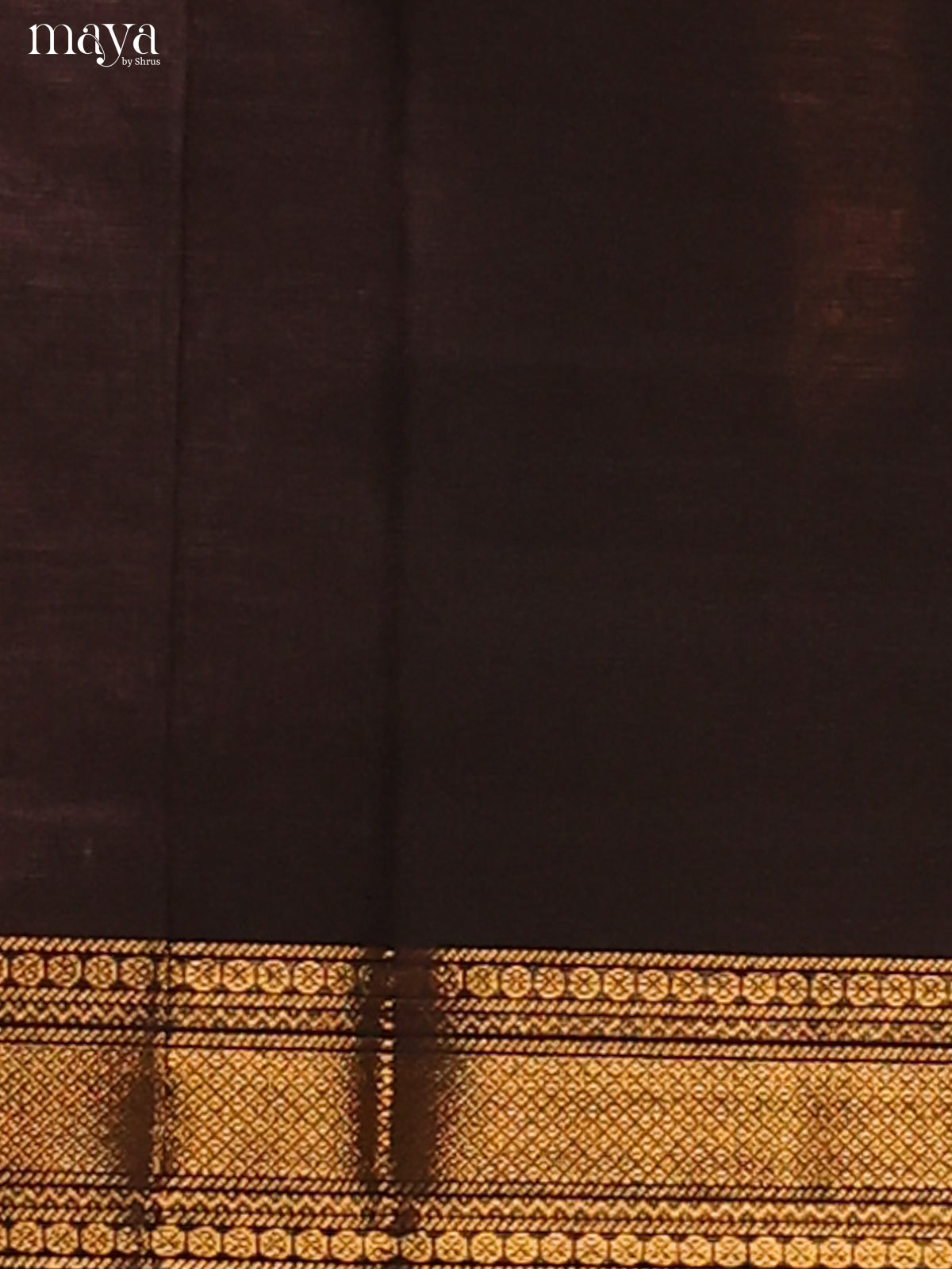 Black Chettinad Cotton Dupatta with self zari border