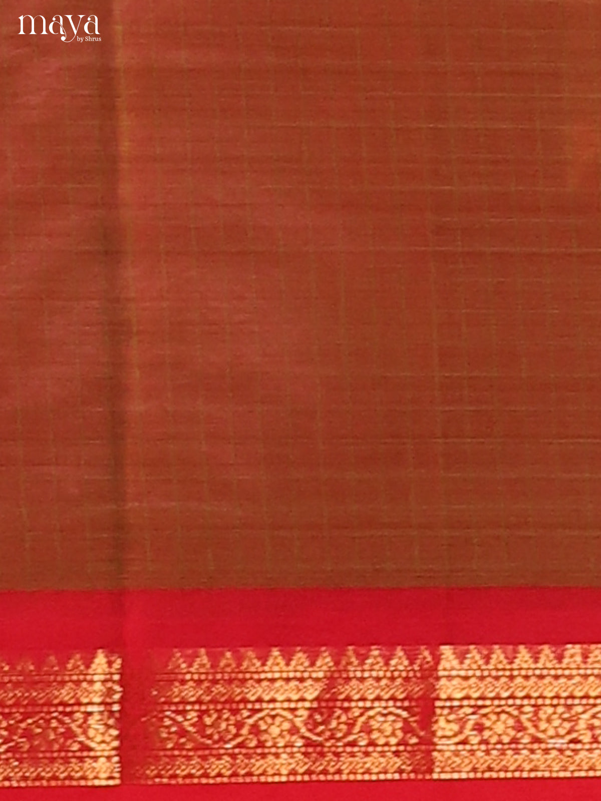 Double Shaded Brown Chettinad Cotton Dupatta with contrast zari border