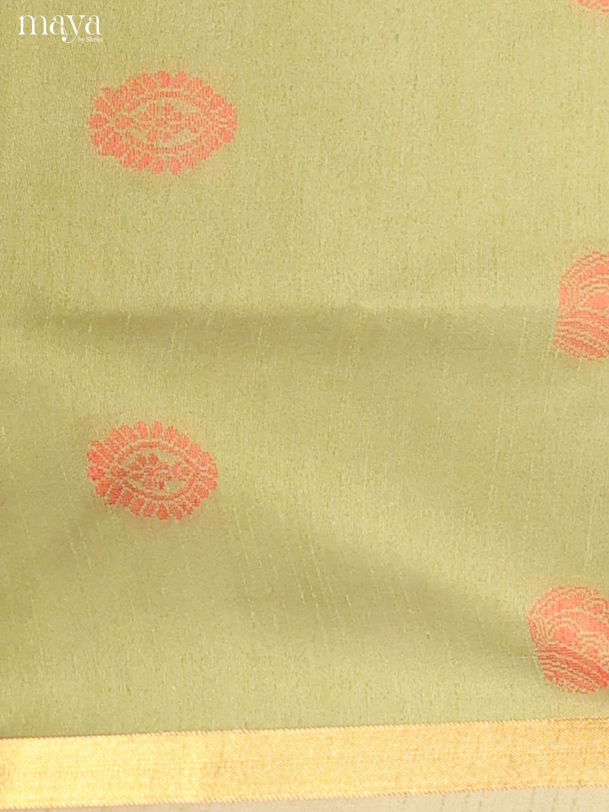 Green & Peachish Pink - Semi rawsilk salwar