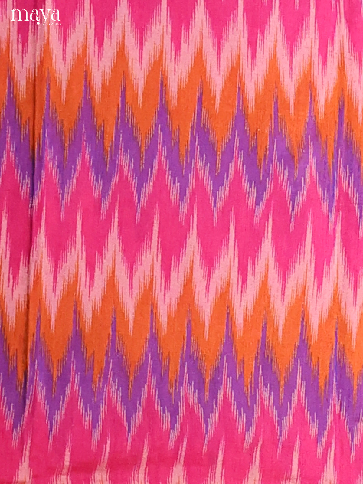Playful Pink & Purple Semi Patola Salwar Suit Material With Ikkat Print