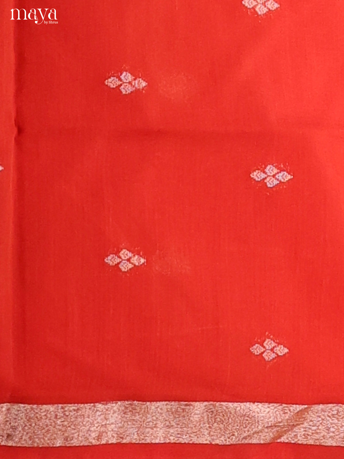 Orange & Green-Semi silkcotton salwar unstitch