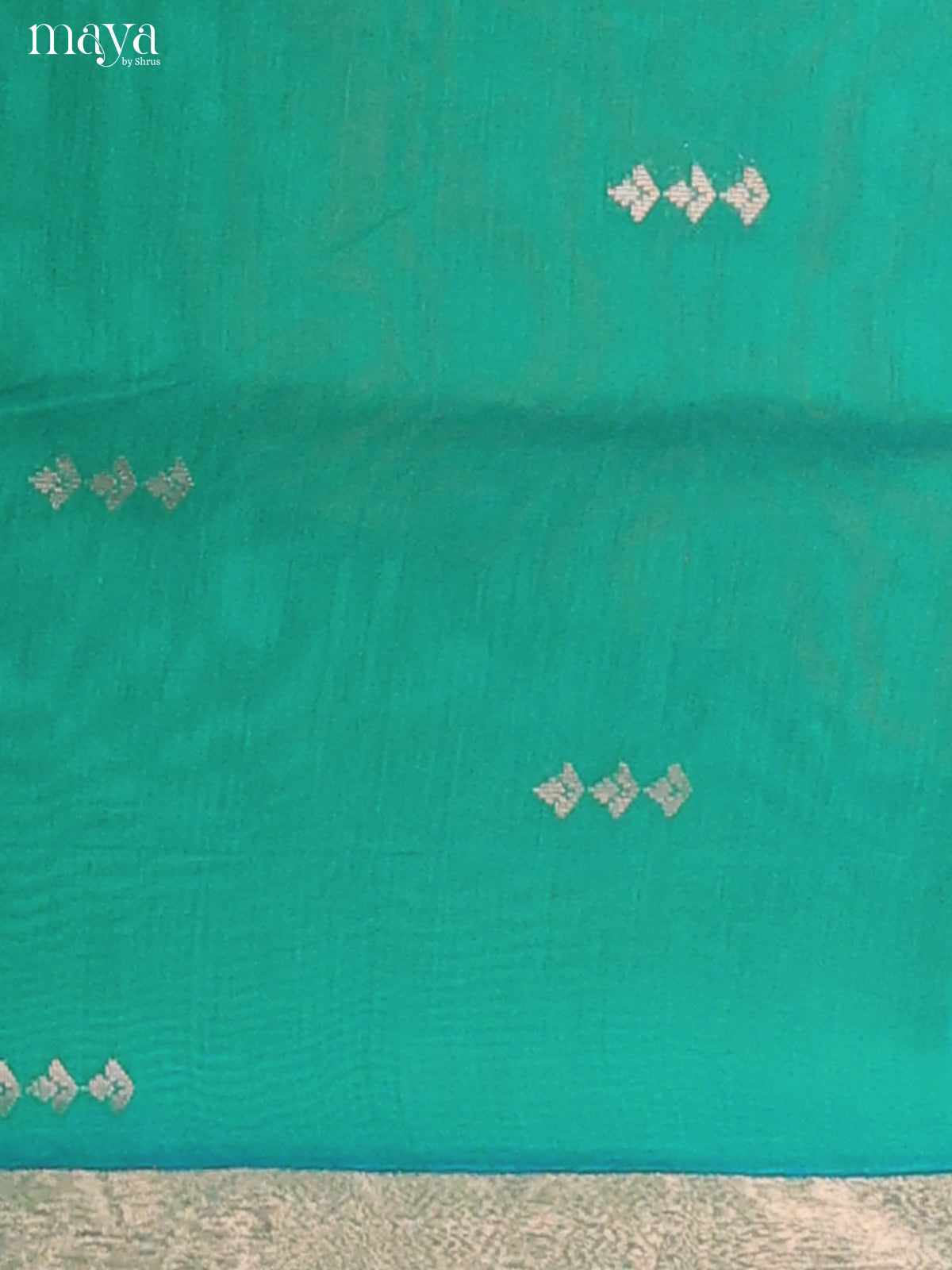 Green & Blue-Semi silkcotton salwar unstitch