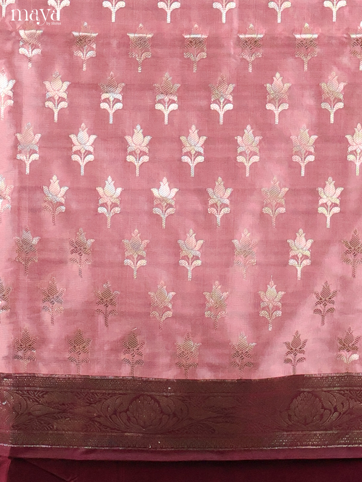 MDH18016-Semi banaras salwar Unstitch