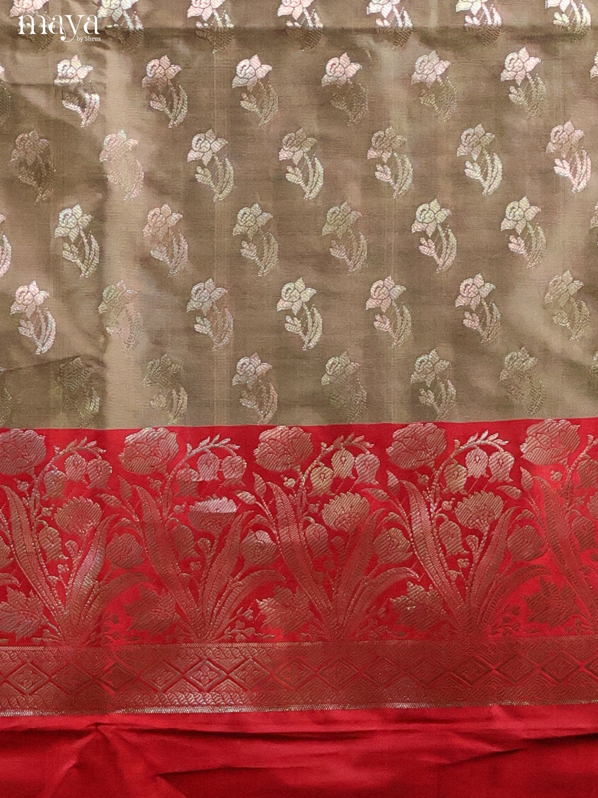 MDH18019-Semi banaras salwar Unstitch