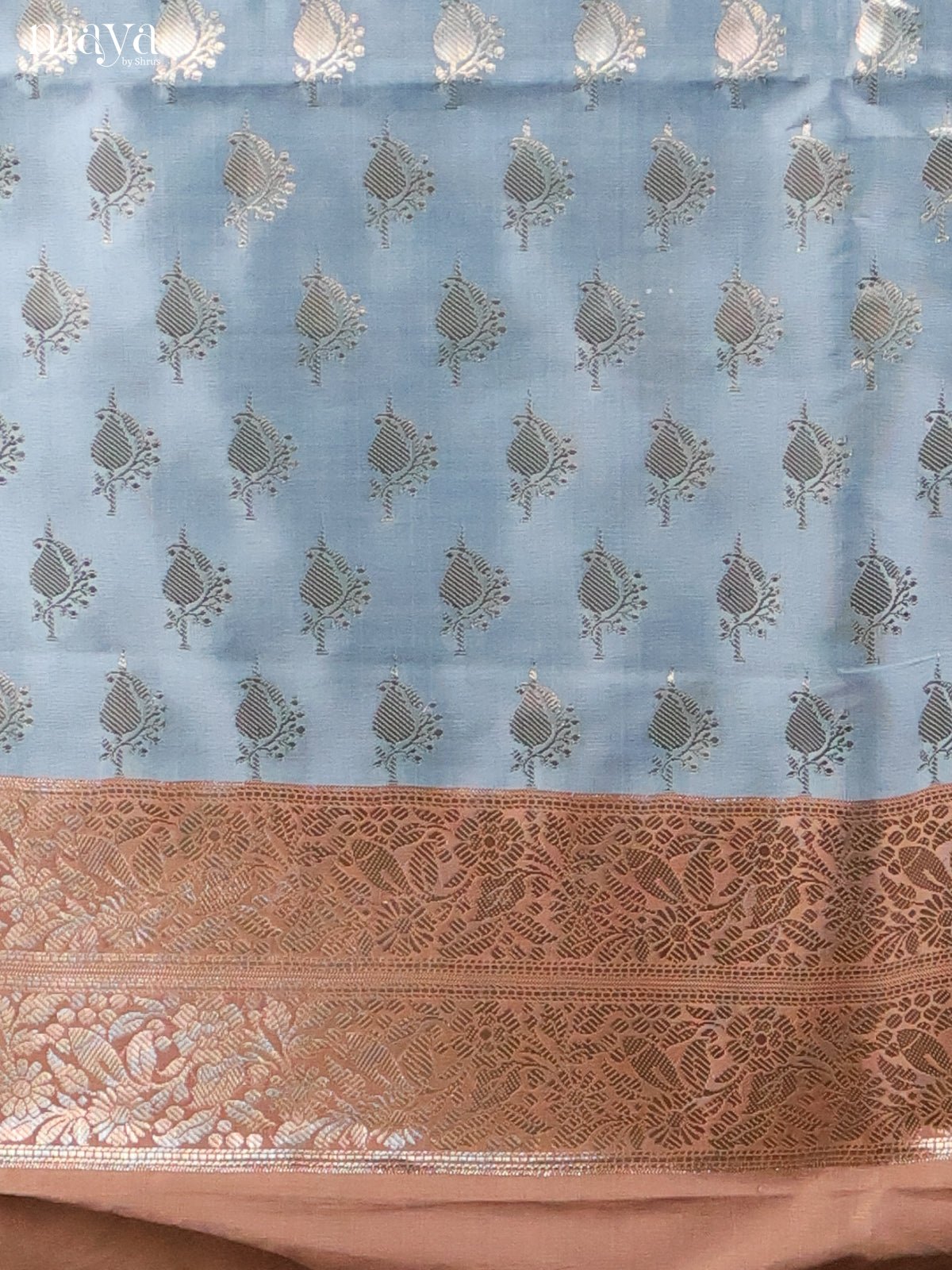 MDH18022-Semi banaras salwar Unstitch