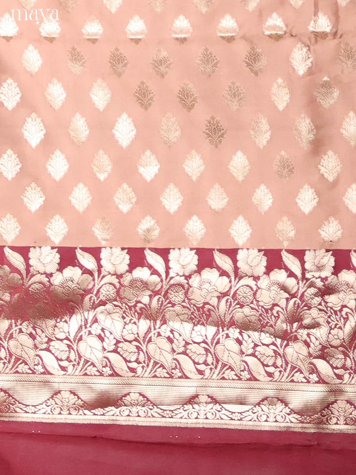 MDH18028-Semi banaras salwar Unstitch