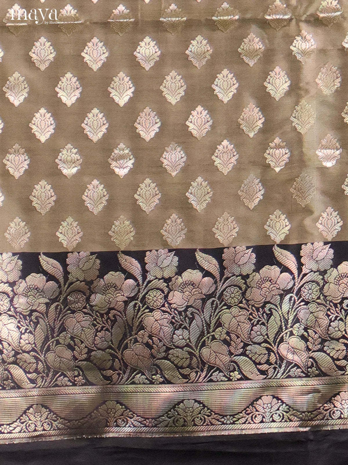 MDH18034-Semi banaras salwar Unstitch