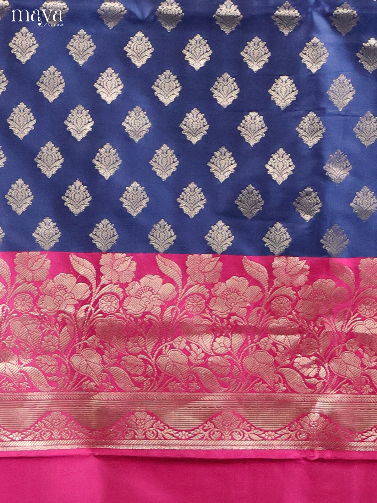 MDH18037-Semi banaras salwar Unstitch