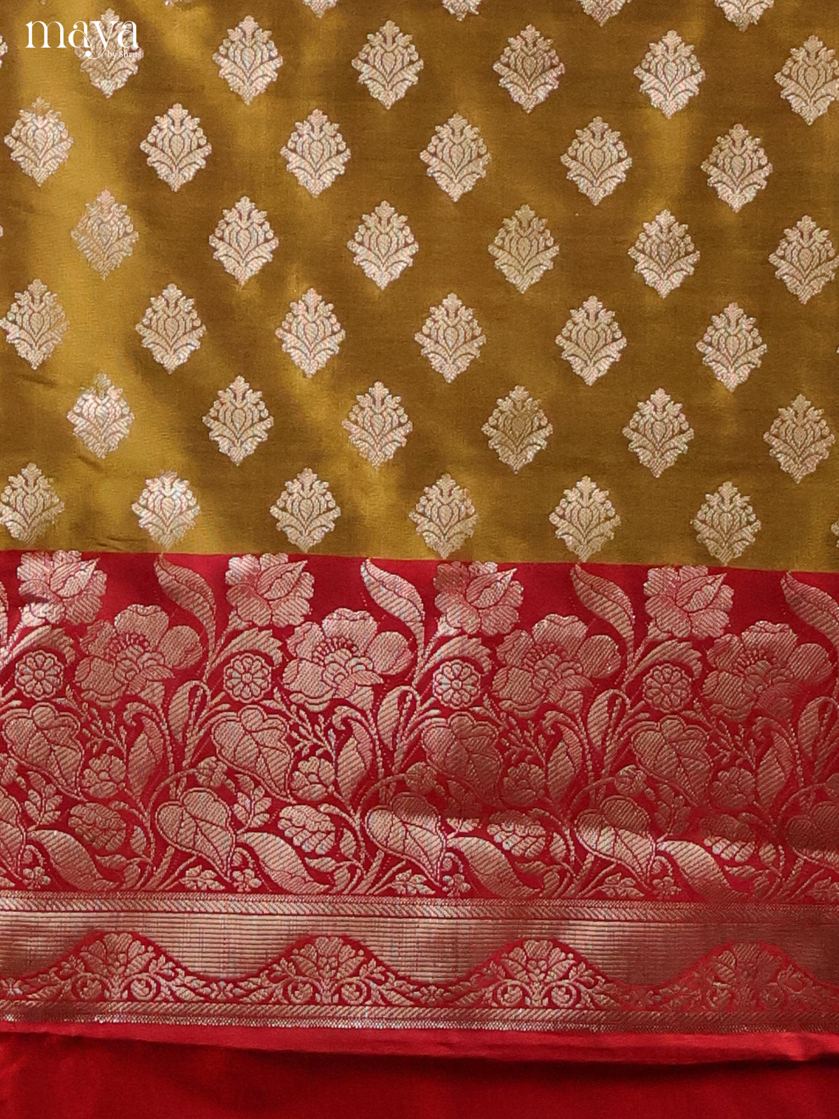 MDH18038-Semi banaras salwar Unstitch