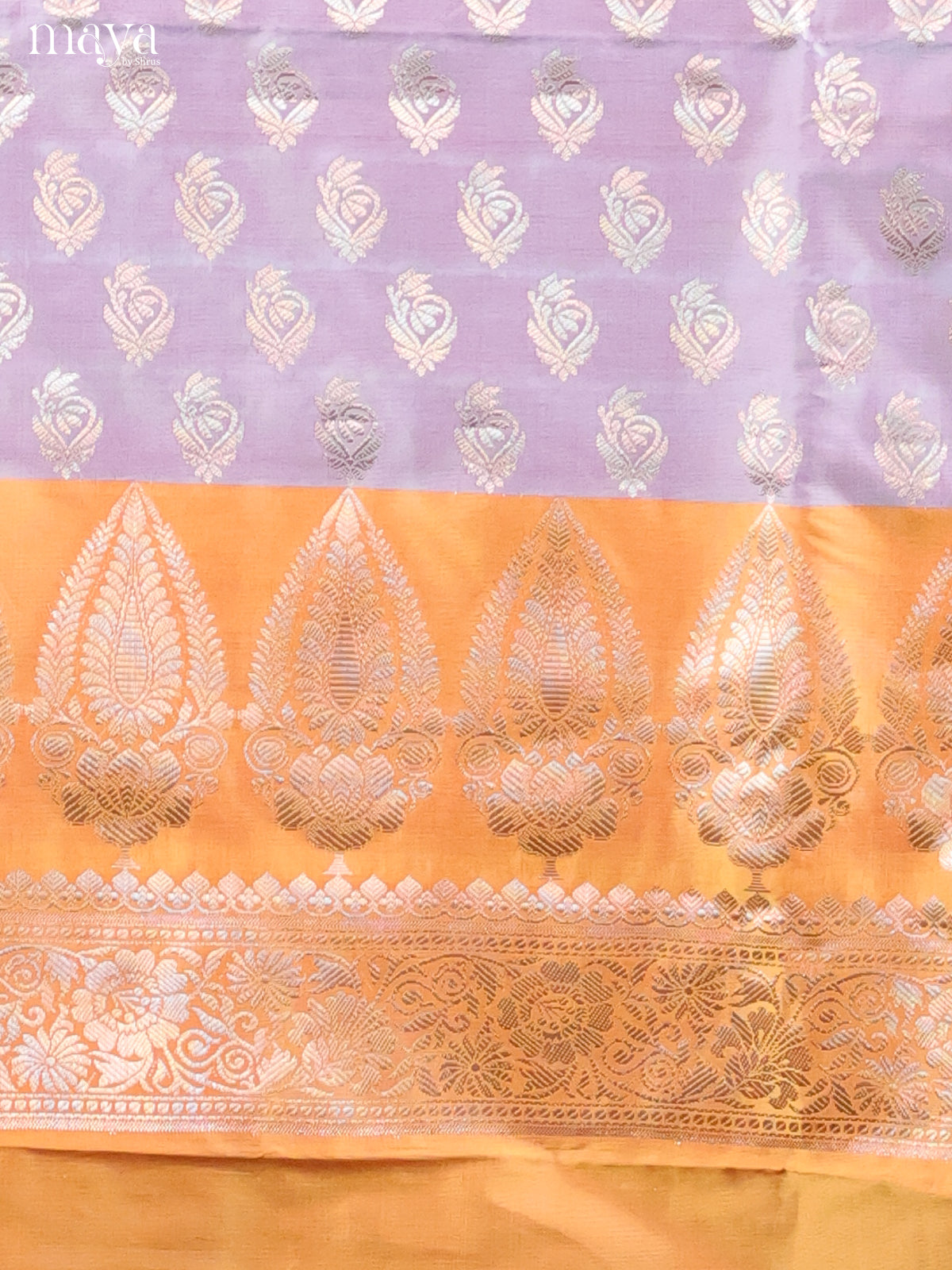 MDH18039-Semi banaras salwar Unstitch