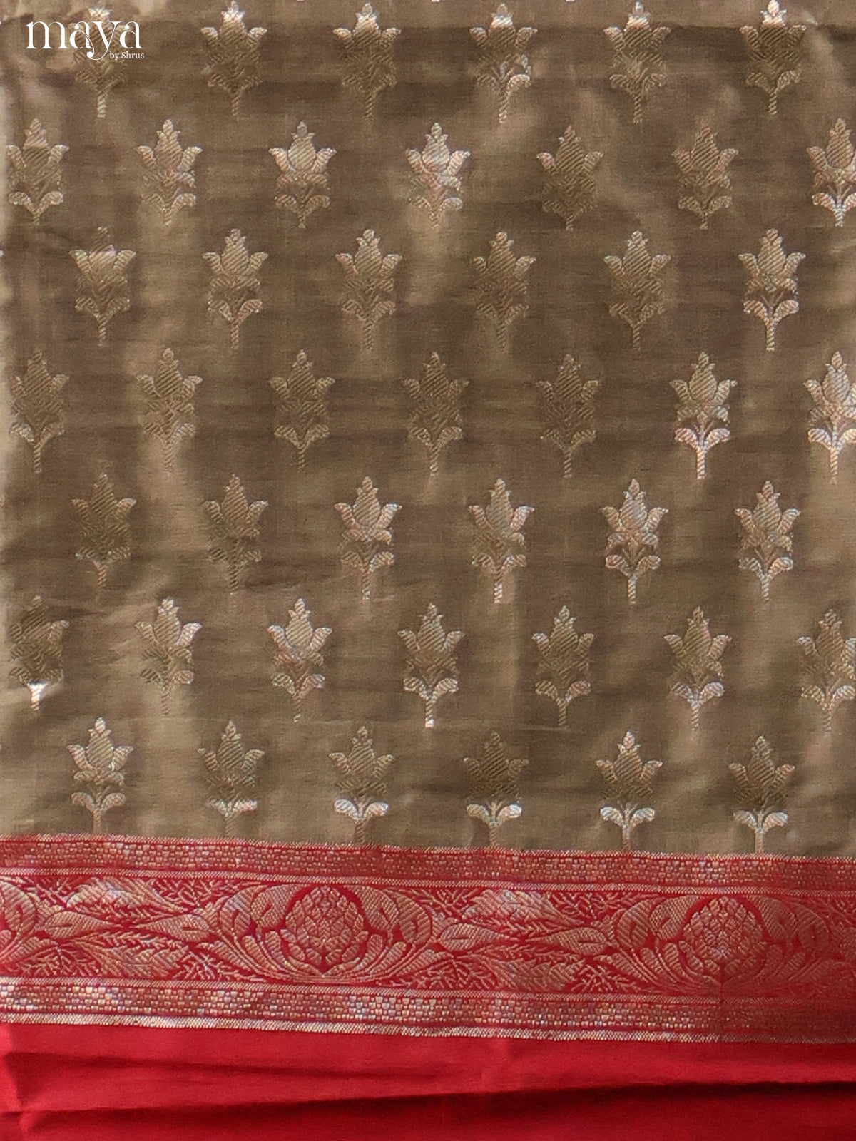MDH18042-Semi banaras salwar Unstitch