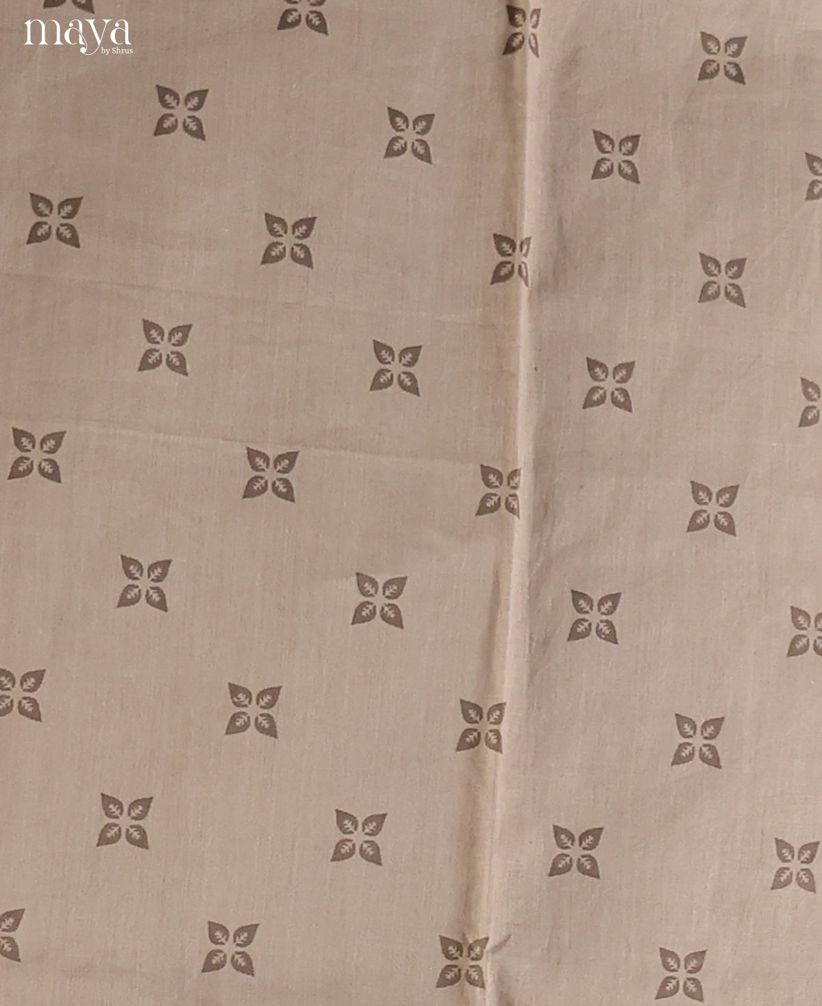 Breezy Grey Floral Cotton Salwar Suit Material With Zari Detailings