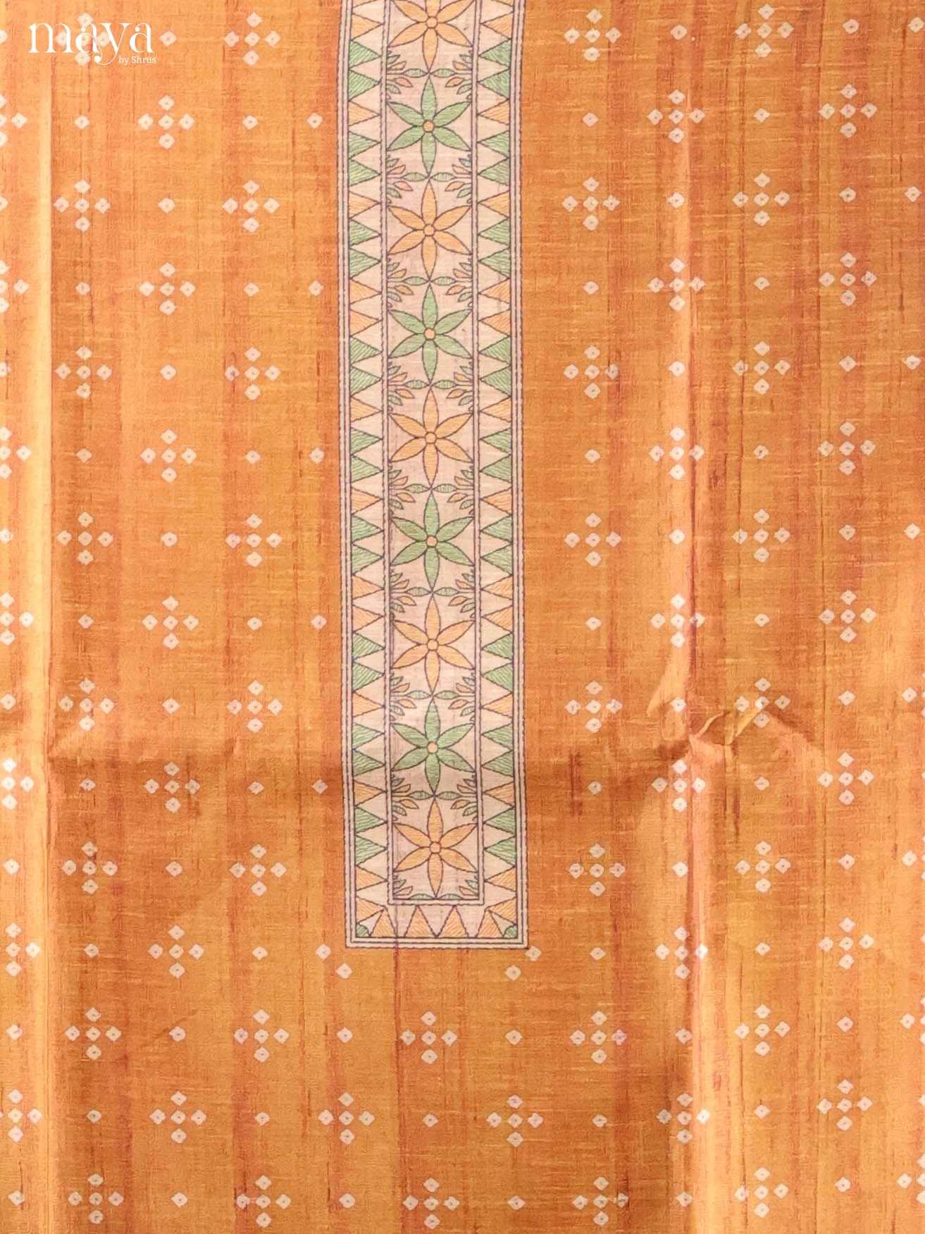 Classy Mustard Semi Tussar Salwar Material With Kalamkari Prints