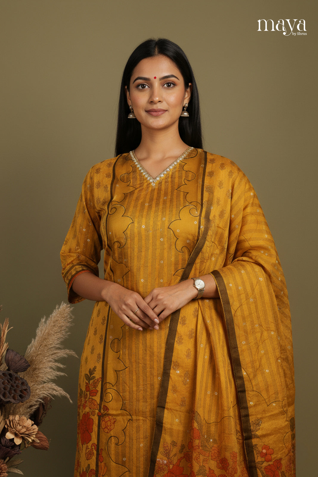 Glowing Golden Yellow Designer Salwar Suits For Wedding Party
