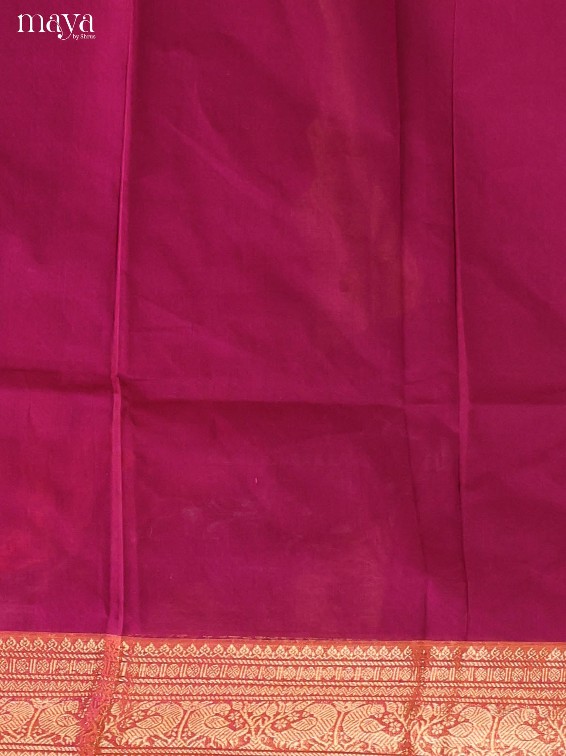 Charming Magenta Chettinad Cotton Top & Dupatta Set With Orange Zari Border