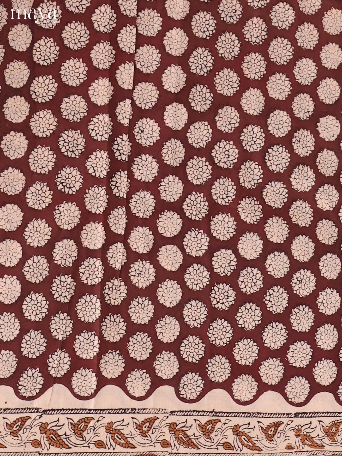 Elegant Pretty Brown Cotton Unstitched Salwar Set