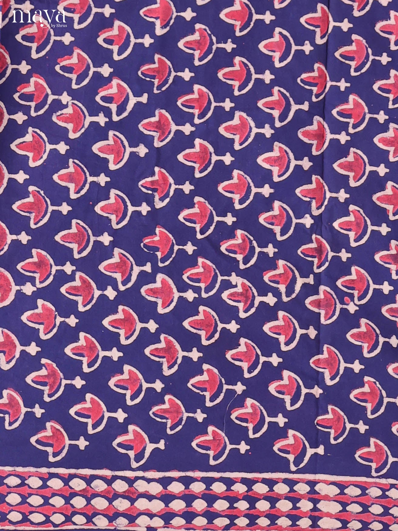 Elegant Blue & Pink Cotton Salwar Suit Material