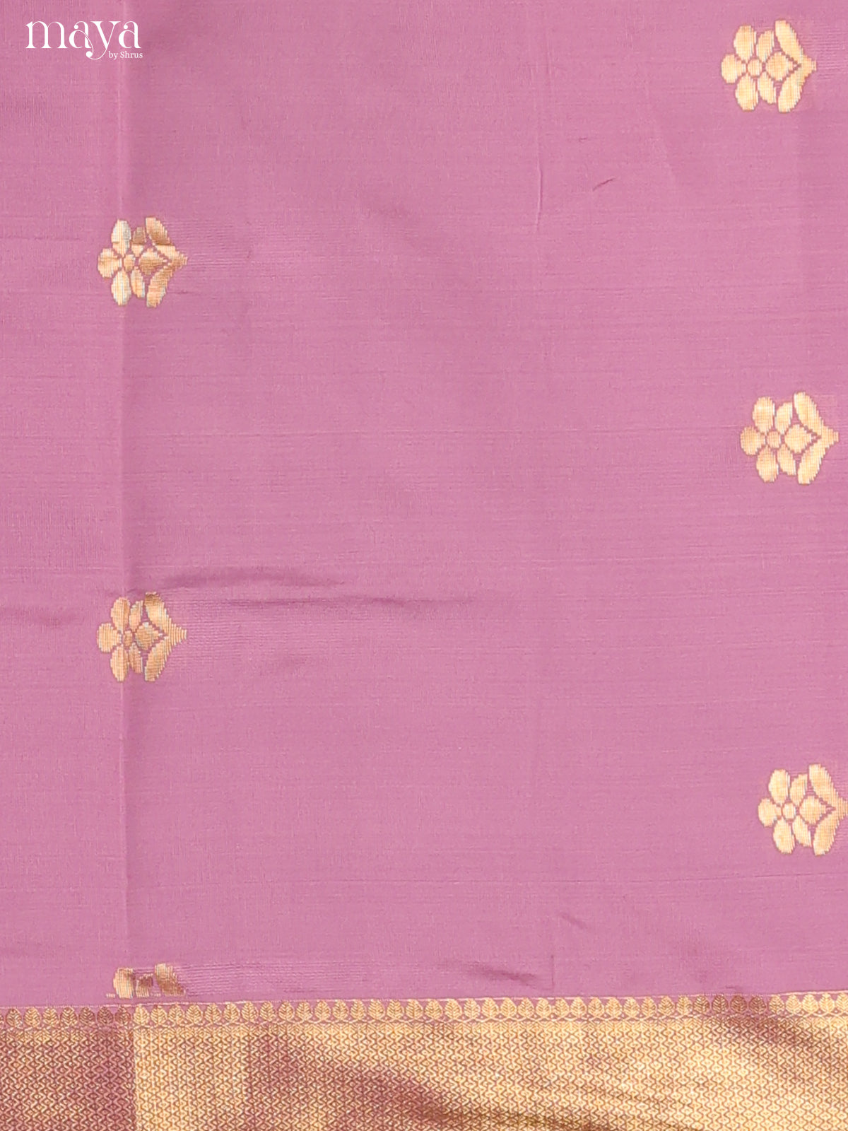 Regal Mauve Semi Soft Silk Material With Zari Buttas & Bottle Green Dupatta