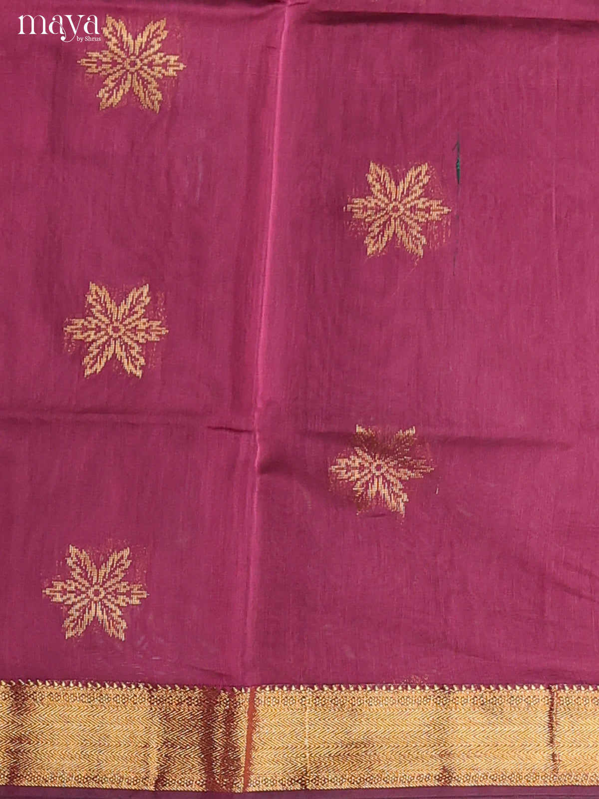 Maroon & Blue -Semi silkcotton salwar unstitch