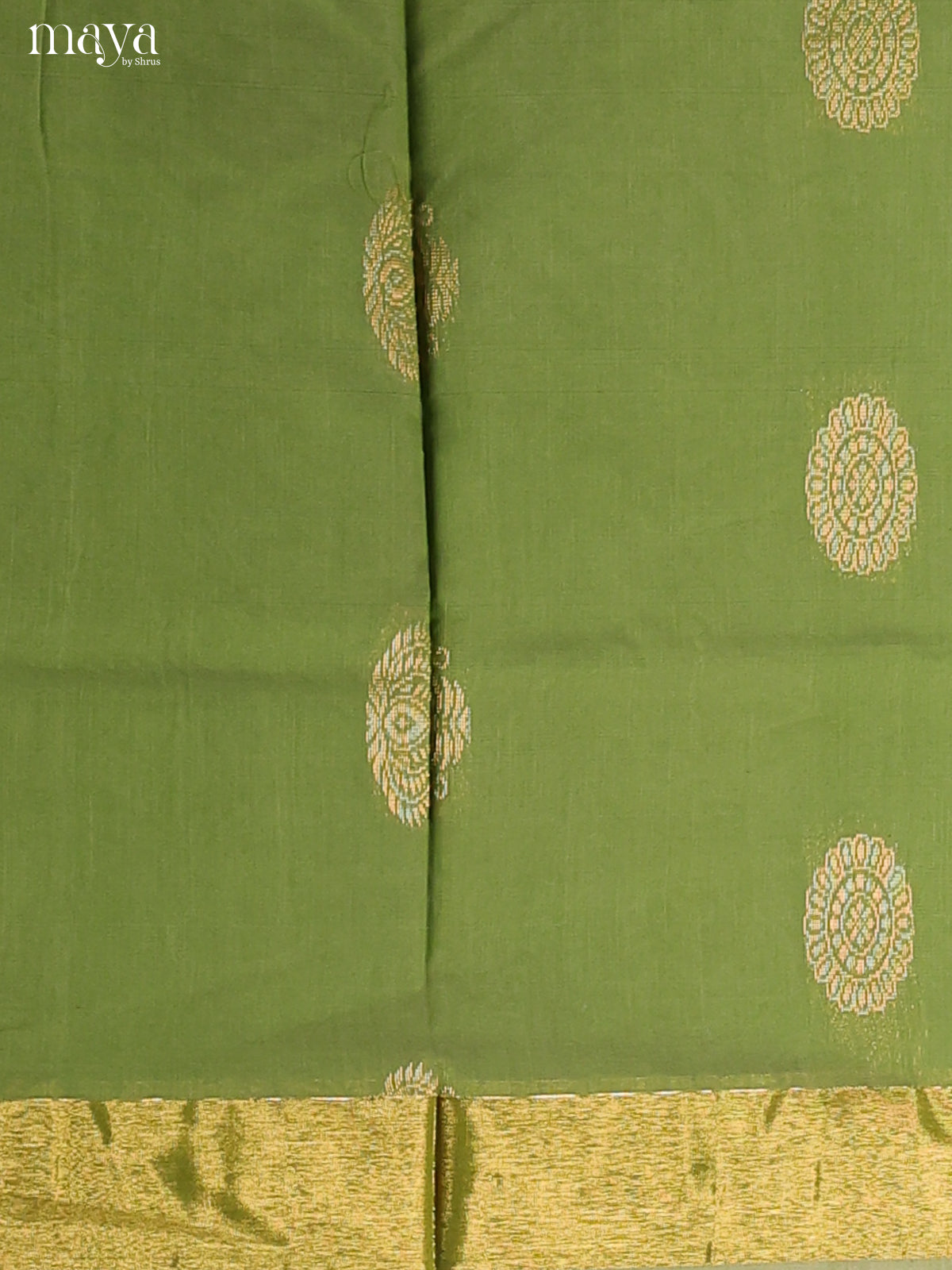 Green & Pink -Semi silkcotton salwar unstitch