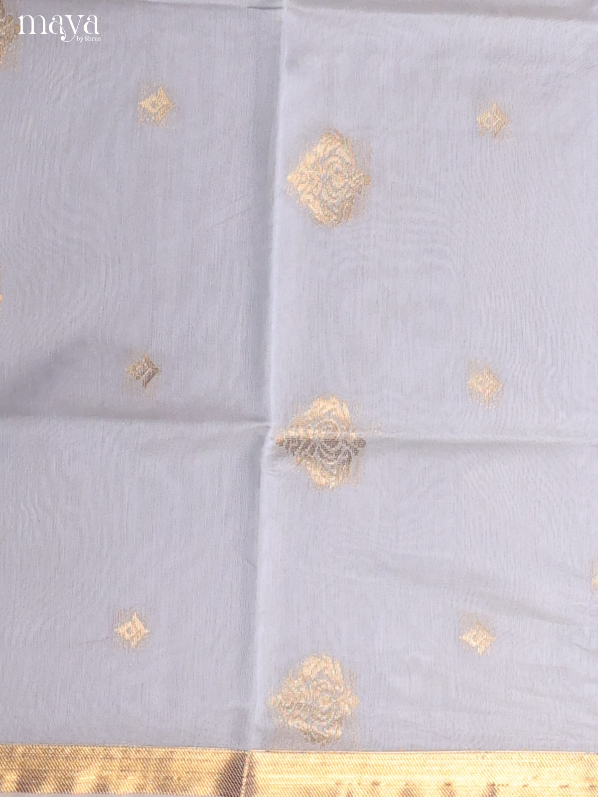 Grey & Peach-Semi silkcotton salwar unstitch
