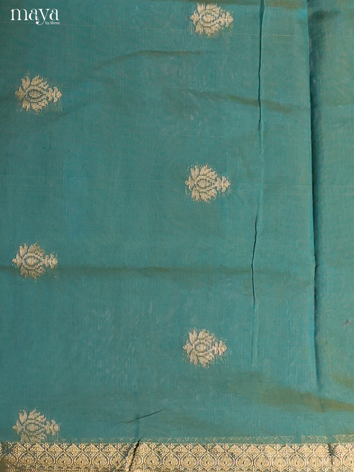 Green & Orange -Semi silkcotton salwar unstitch