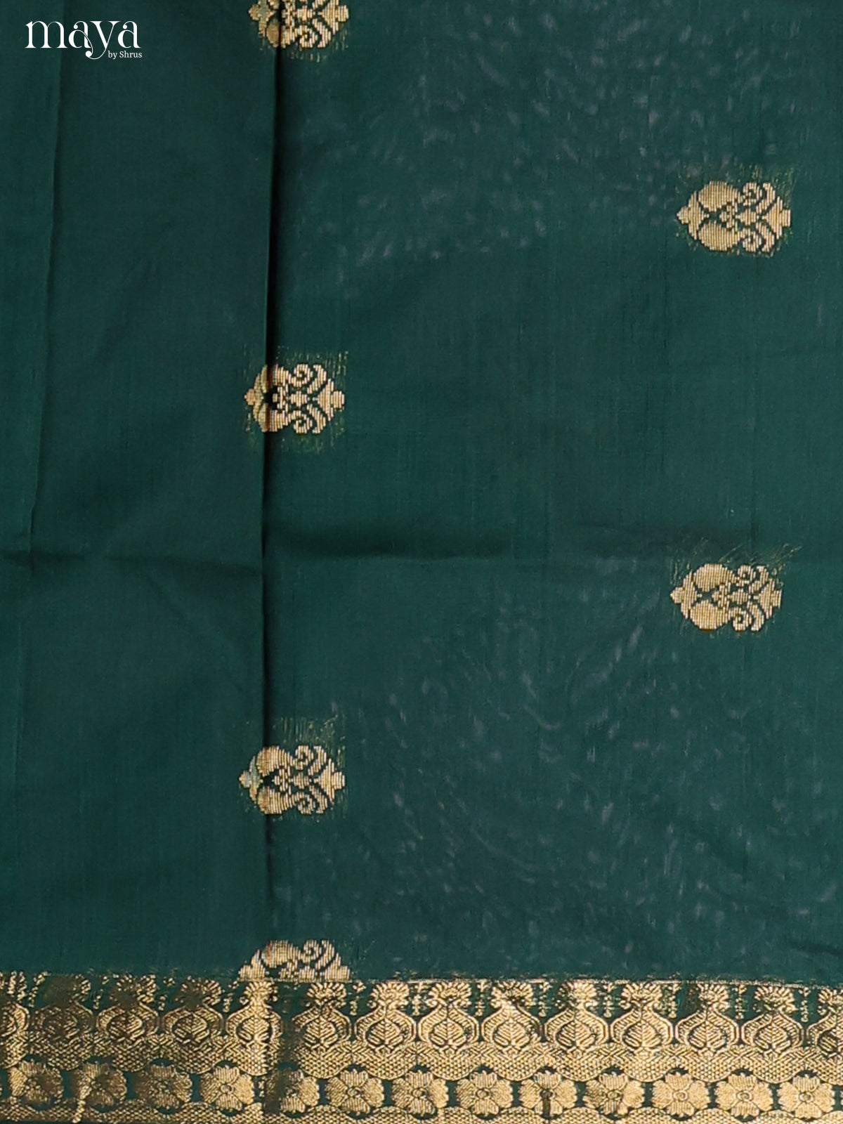 Green & Maroon-Semi silkcotton salwar unstitch