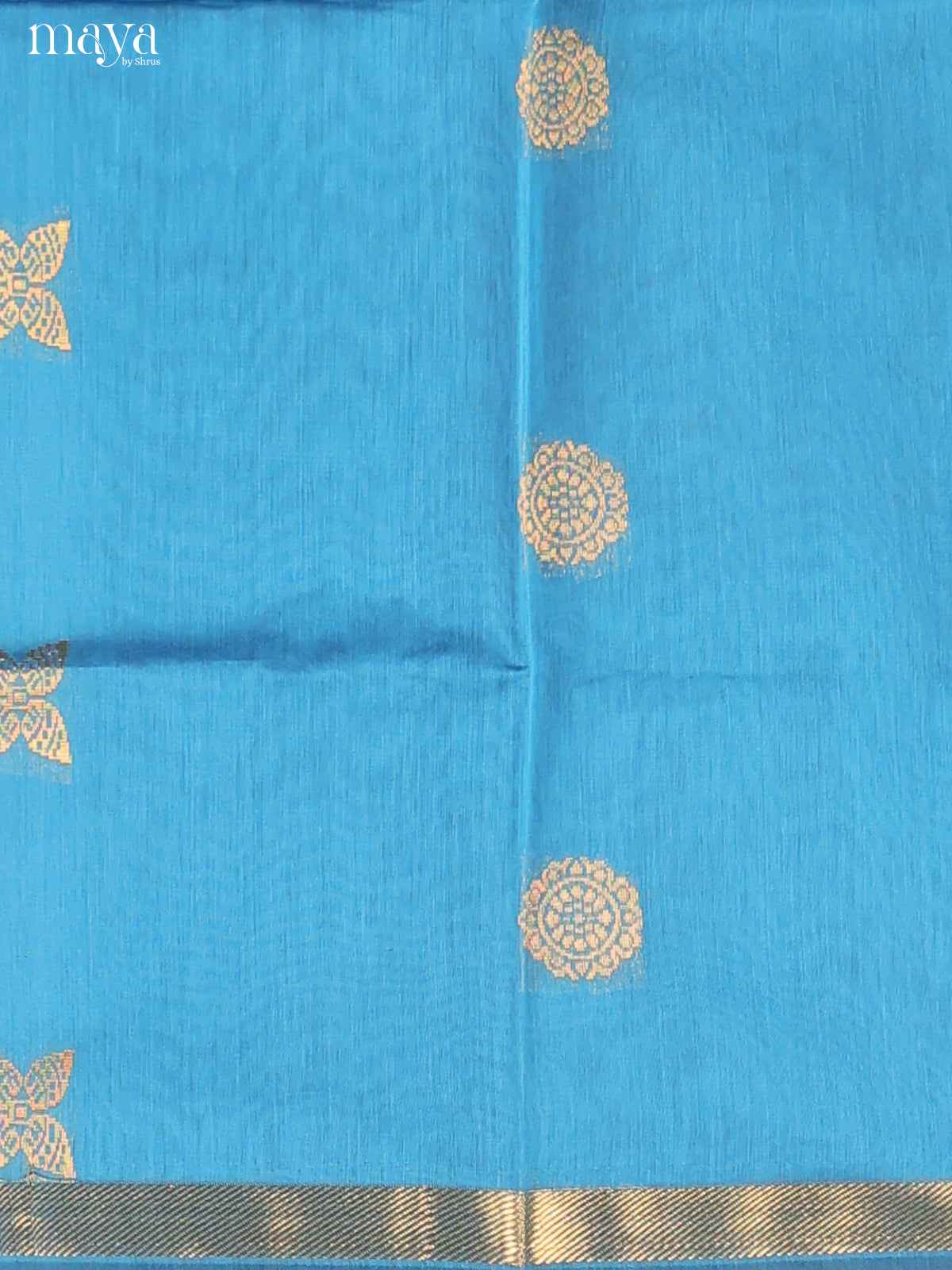 Blue & Lavender -Semi silkcotton salwar unstitch