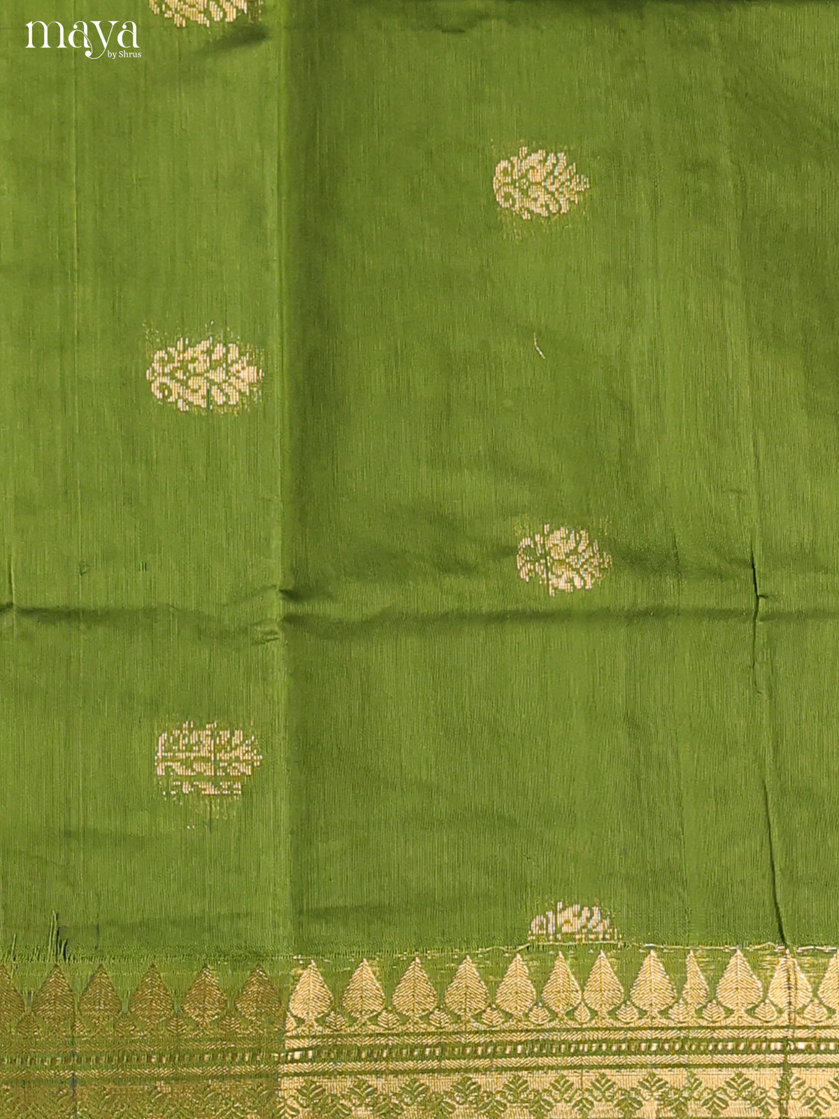 Green & Maroon-Semi silkcotton salwar unstitch